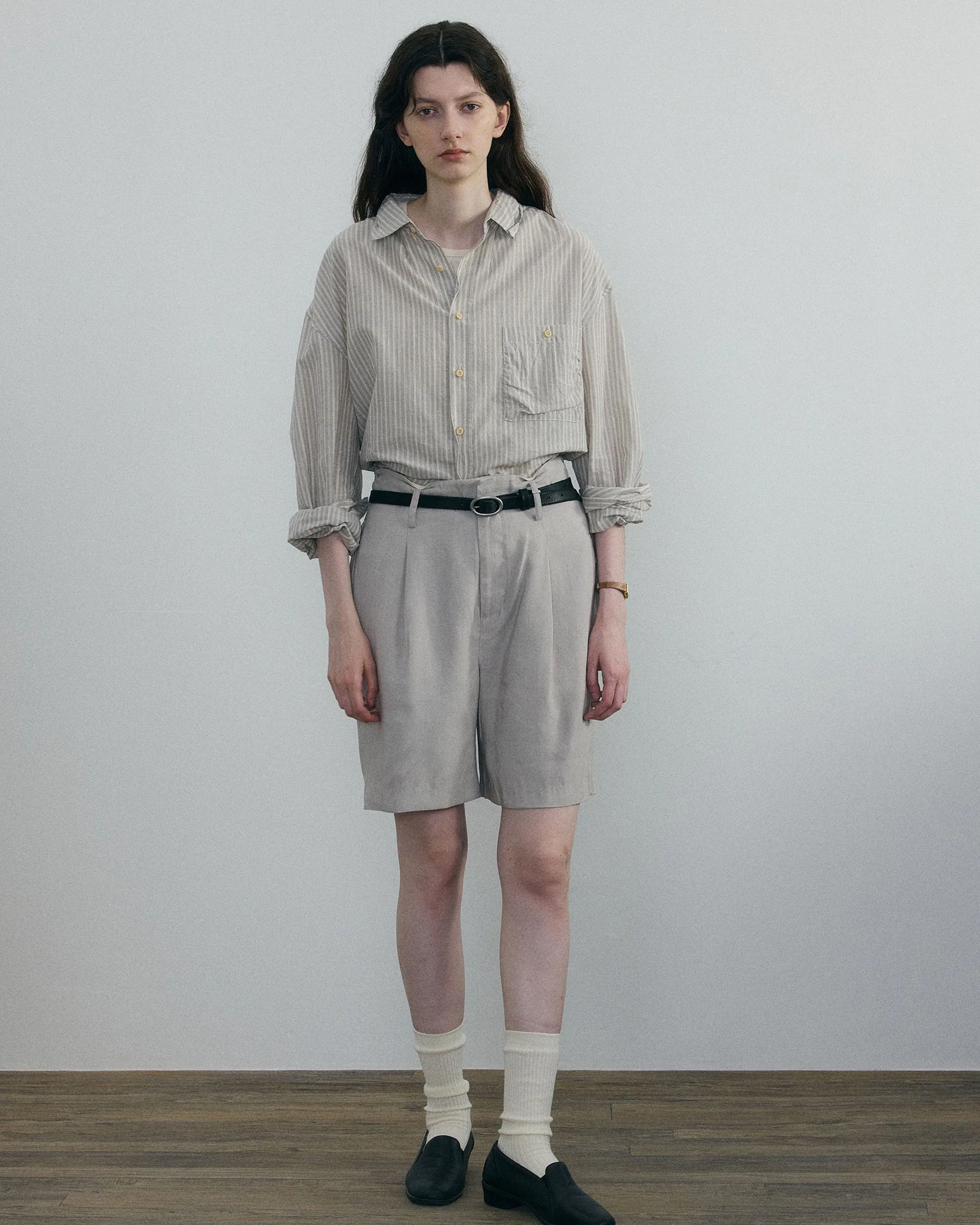 011 - Vrille Fold-Over Tailored Shorts - Image 2
