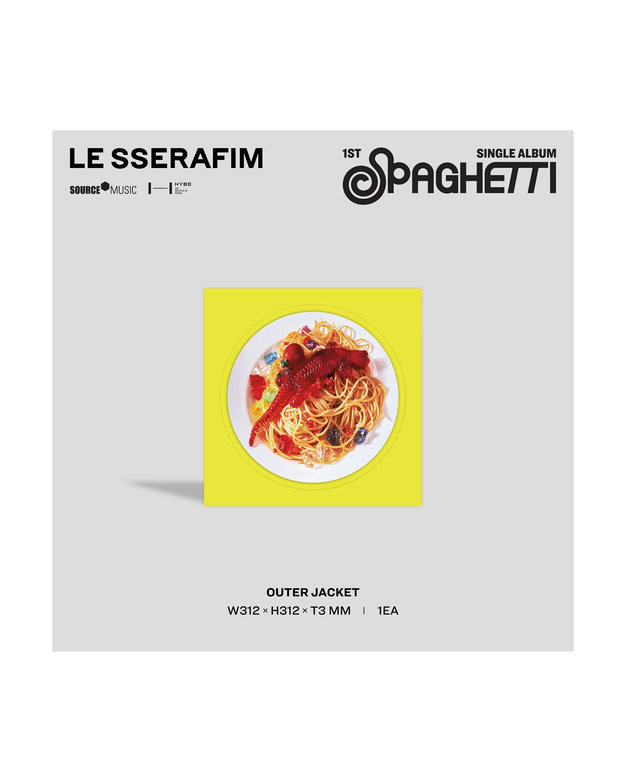 1st Single Album "SPAGHETTI" Vinyl [Neon Yellow] (D2C Exclusive) - Image 3