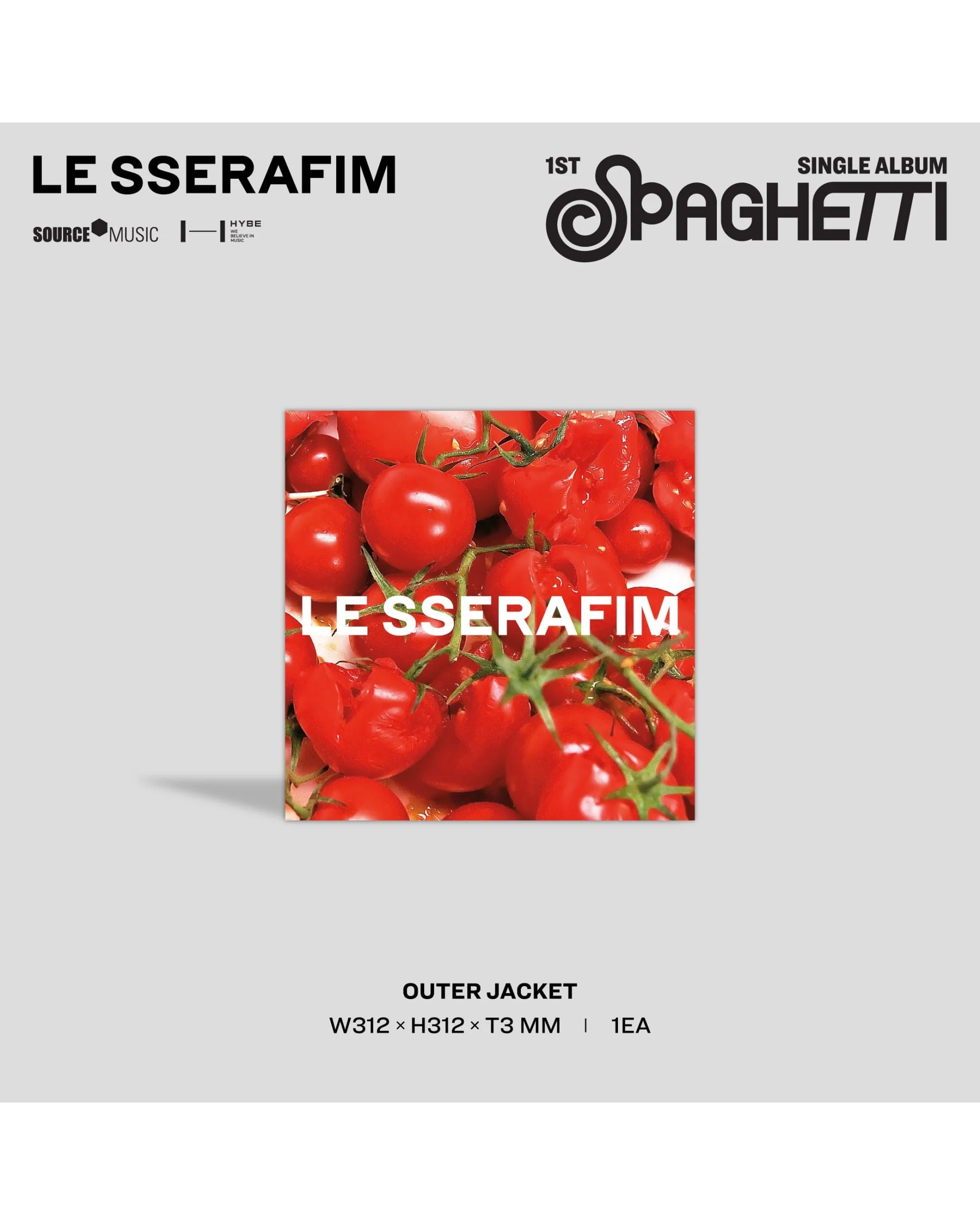 1st Single Album "SPAGHETTI" Vinyl [Tomato Red] (D2C Exclusive) - Image 3