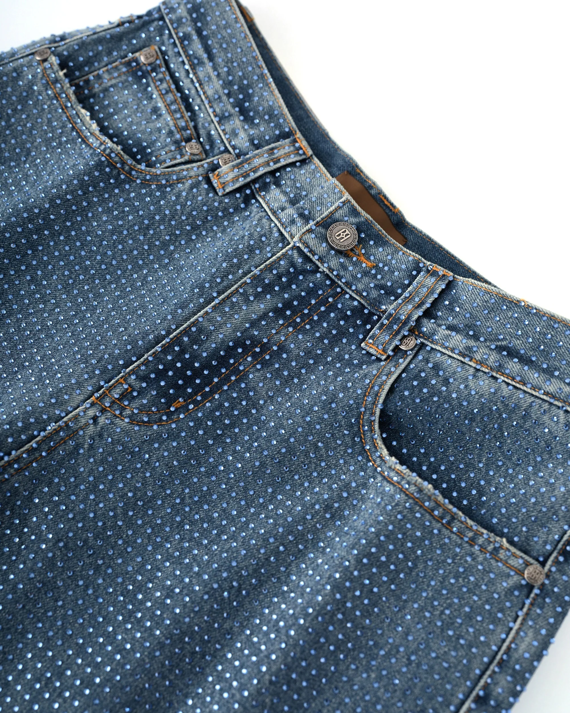 20K Diamond Stellar Denim Pants in Blue - Image 4