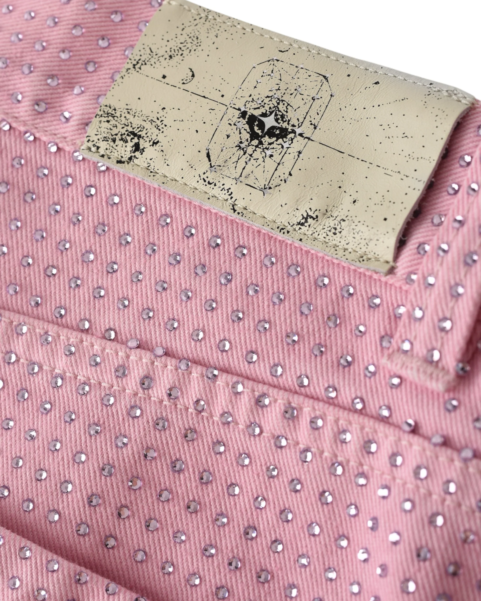 20K Diamond Stellar Denim Pants in Pink - Image 7