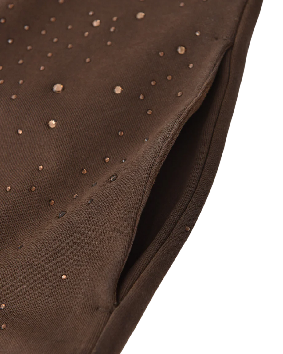 20K Swarovski Diamond Hoodie in Brown - Image 3