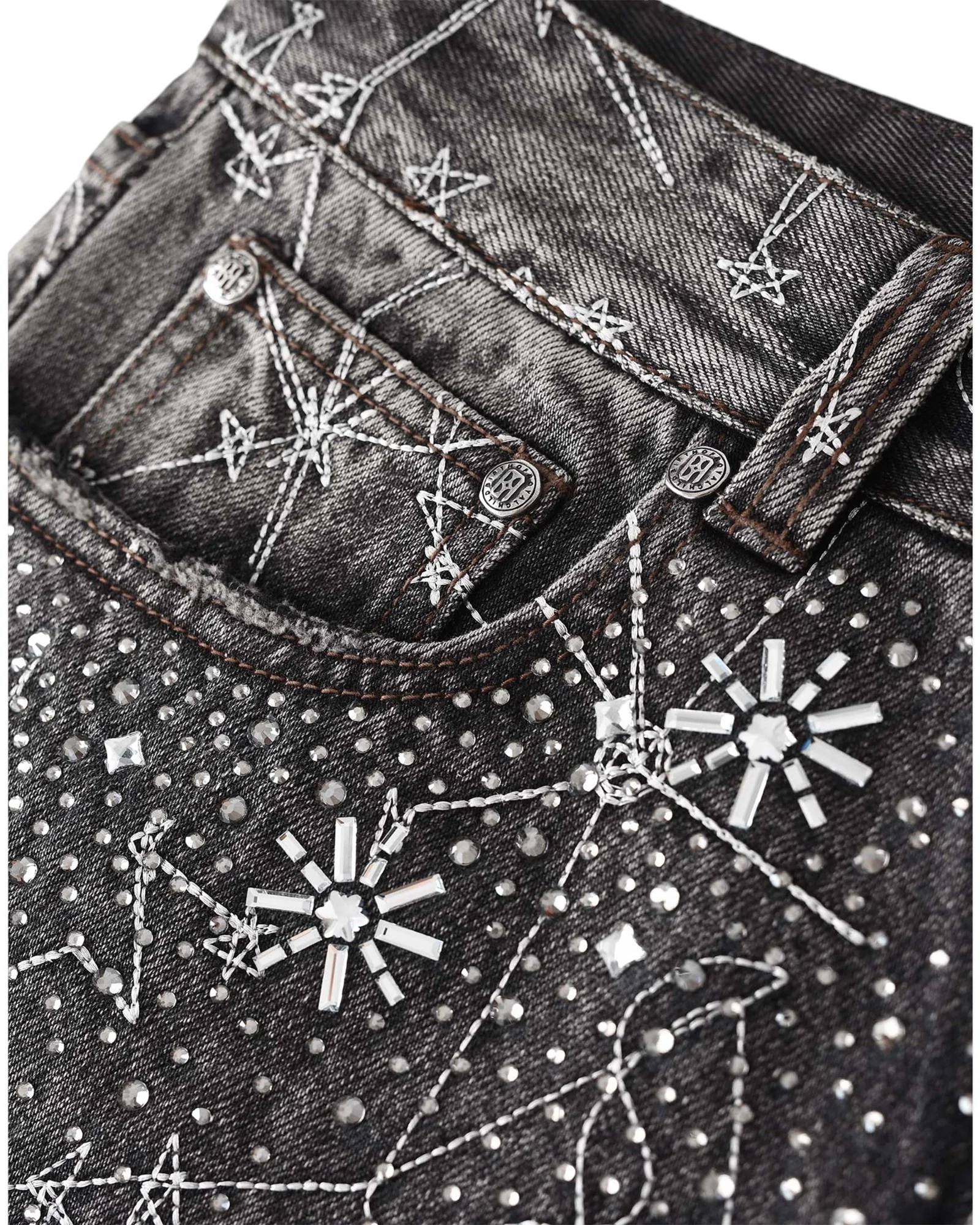 20K Zodiac Diamond Denim Pants in BLK - Image 5