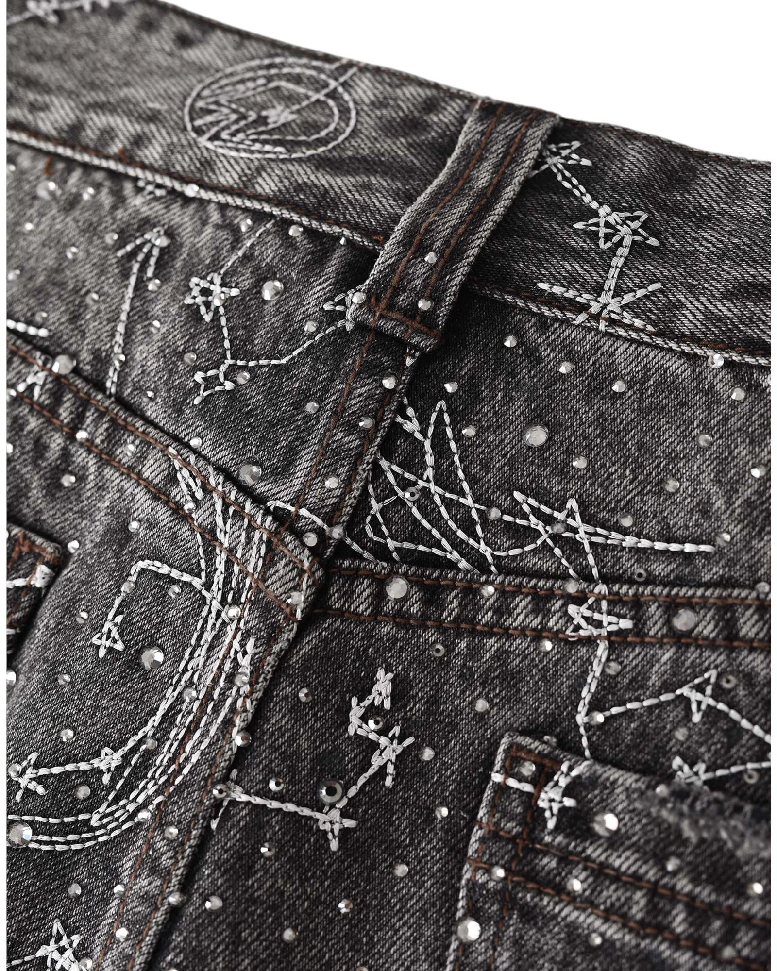 20K Zodiac Diamond Denim Pants in BLK - Image 9