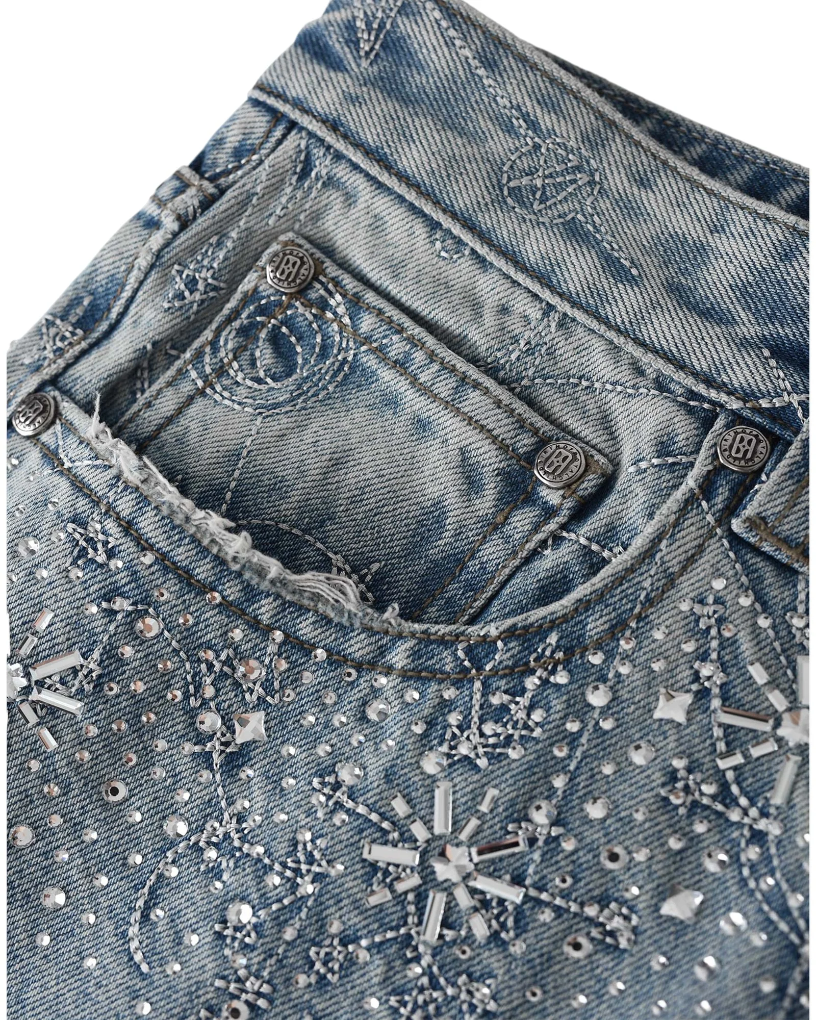 20K Zodiac Diamond Denim Pants in BLU - Image 4