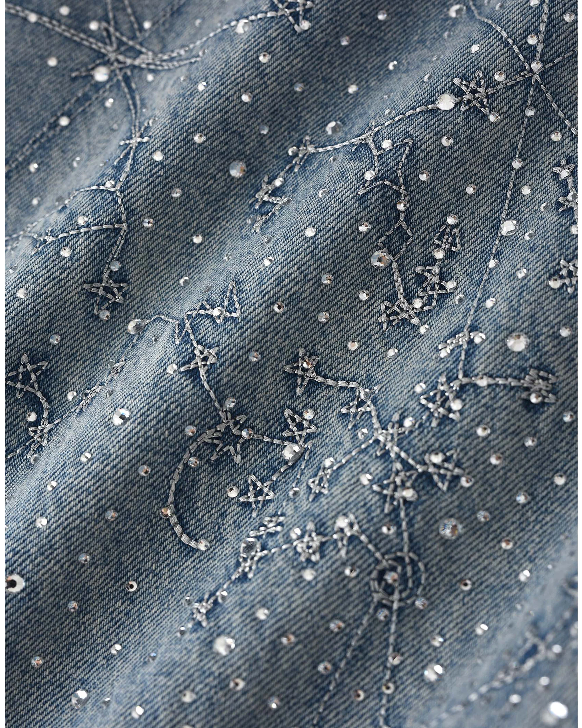 20K Zodiac Diamond Denim Pants in BLU - Image 8