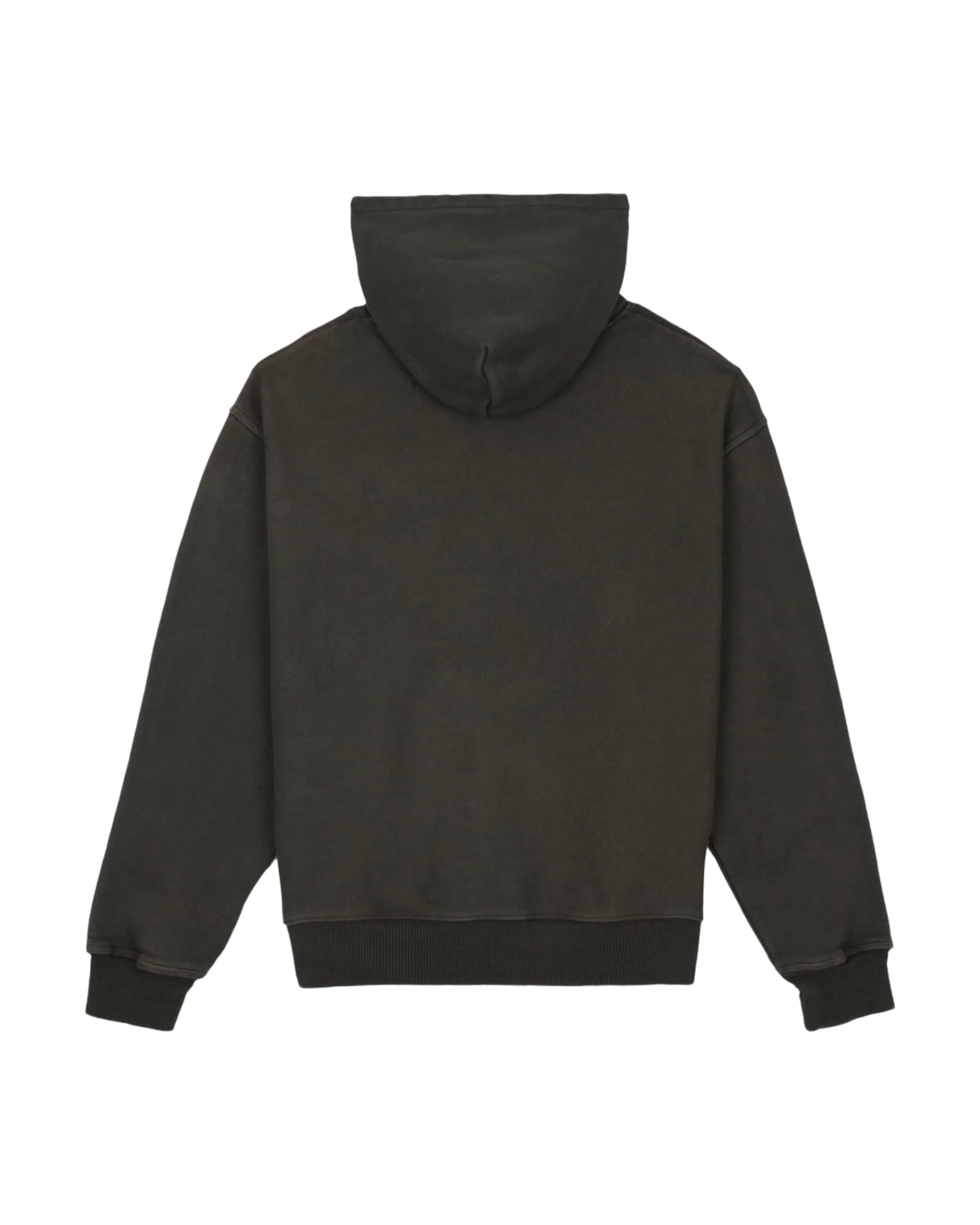 3D Embroidered Logohead Garment Dyed Hoodie - Brown - Image 3