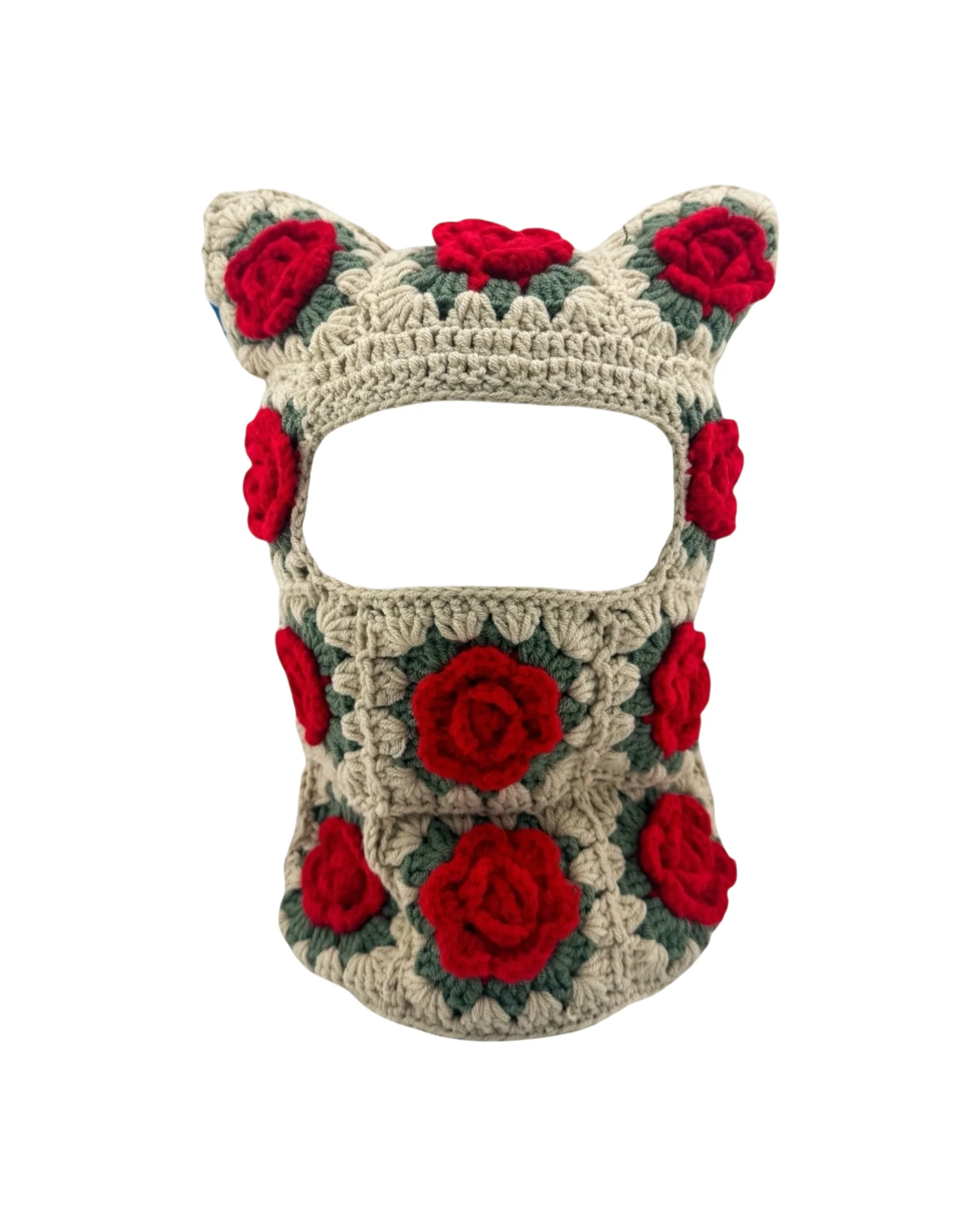 3D Rose Crochet Cat Mask