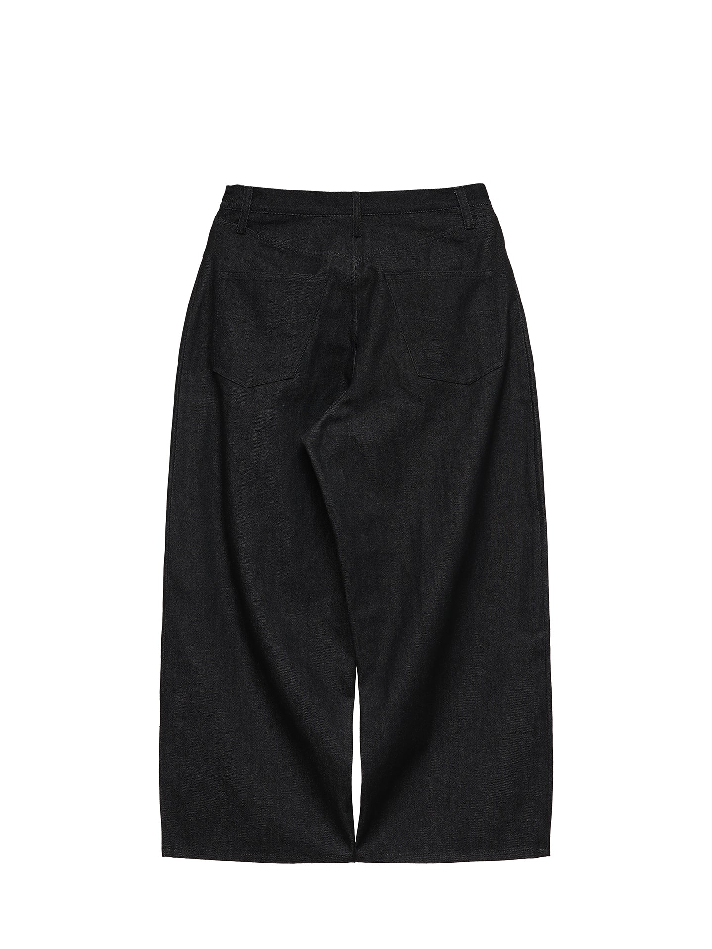 6CRAYON 11.3oz Black Non-Fade Wide-Leg Baggy Denim Pants - Image 12