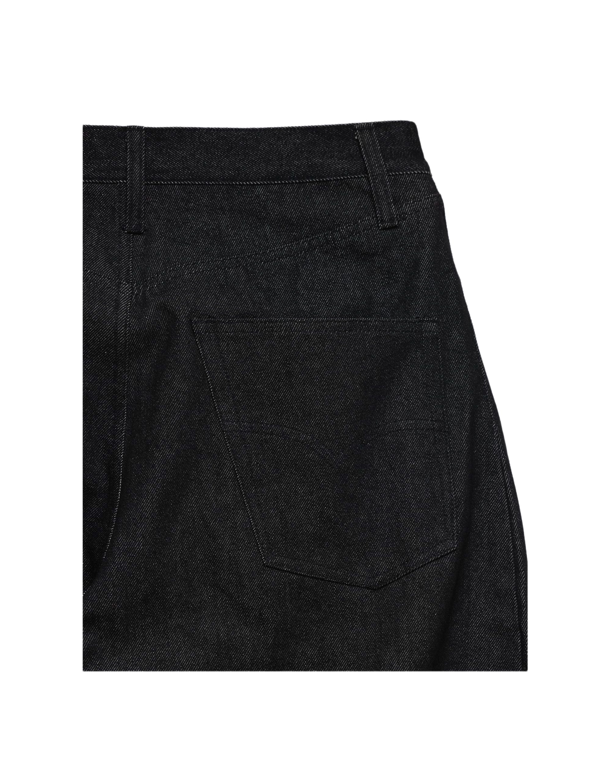 6CRAYON 11.3oz Black Non-Fade Wide-Leg Baggy Denim Pants - Image 4