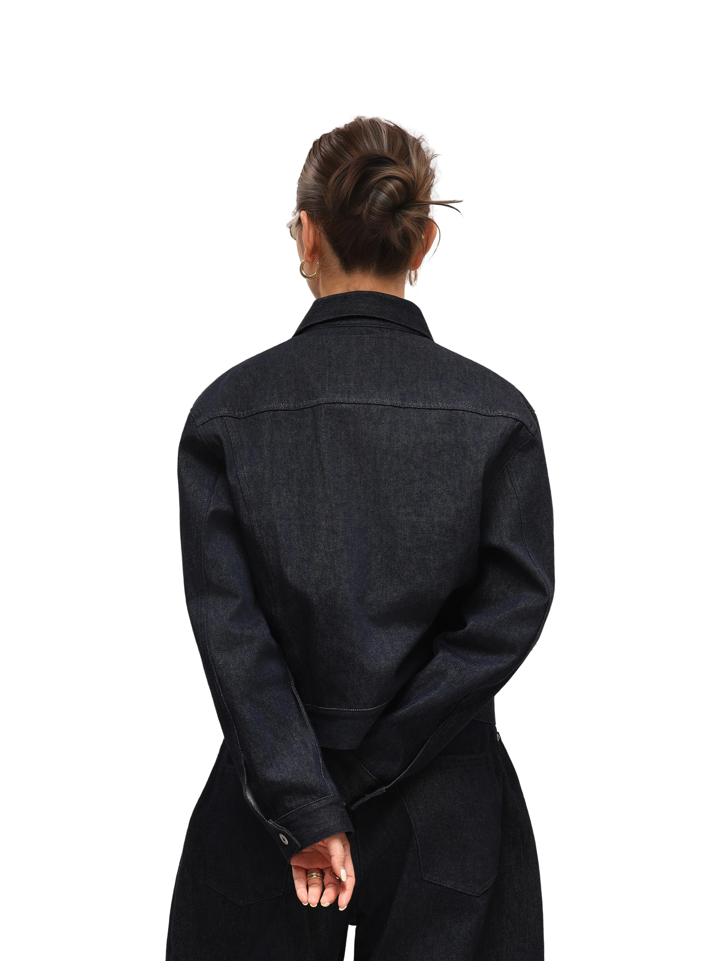 6CRAYON 11.3oz Indigo Blue Non-Fade Short Denim Jacket - Image 14