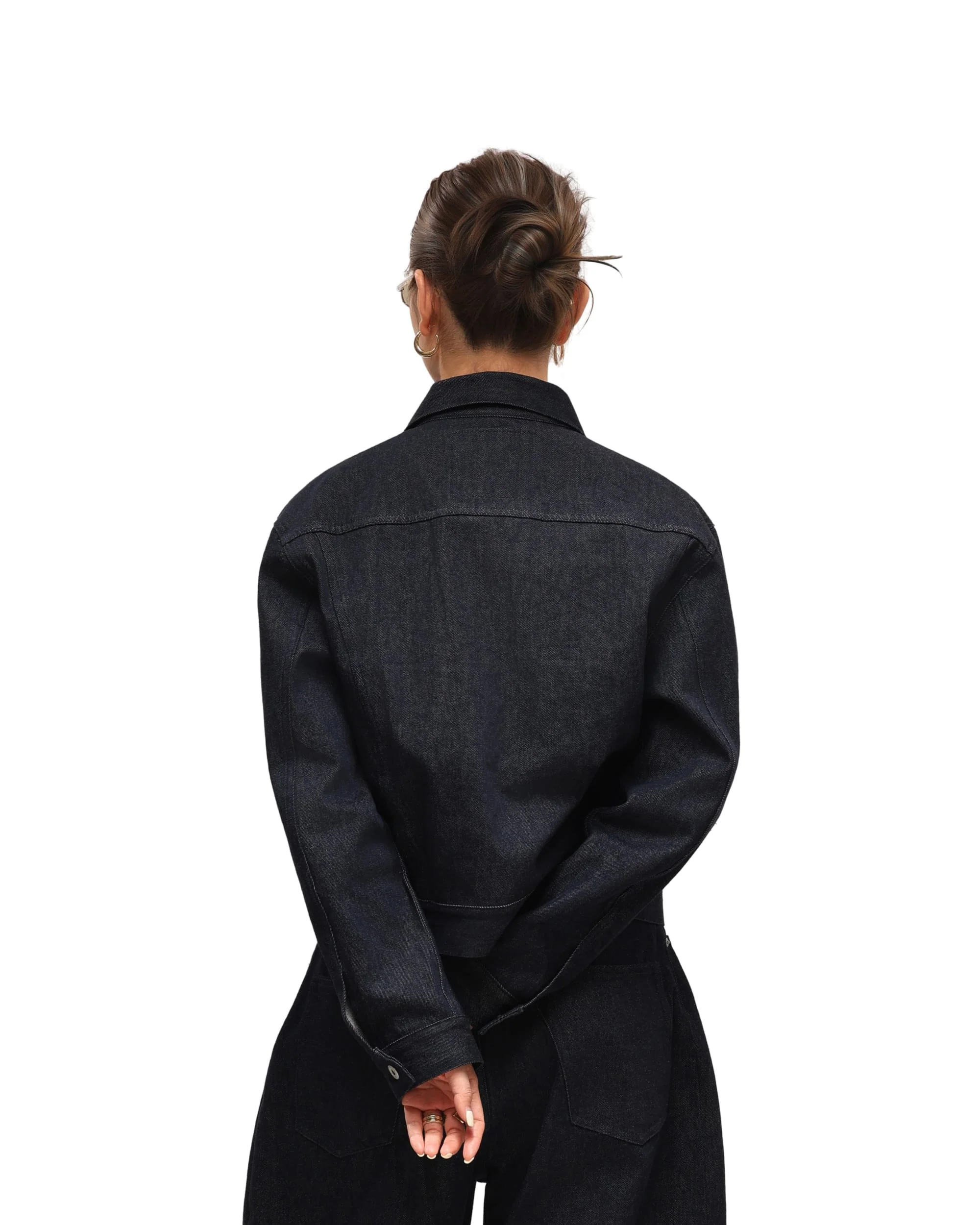 6CRAYON 11.3oz Indigo Blue Non-Fade Short Denim Jacket - Image 8