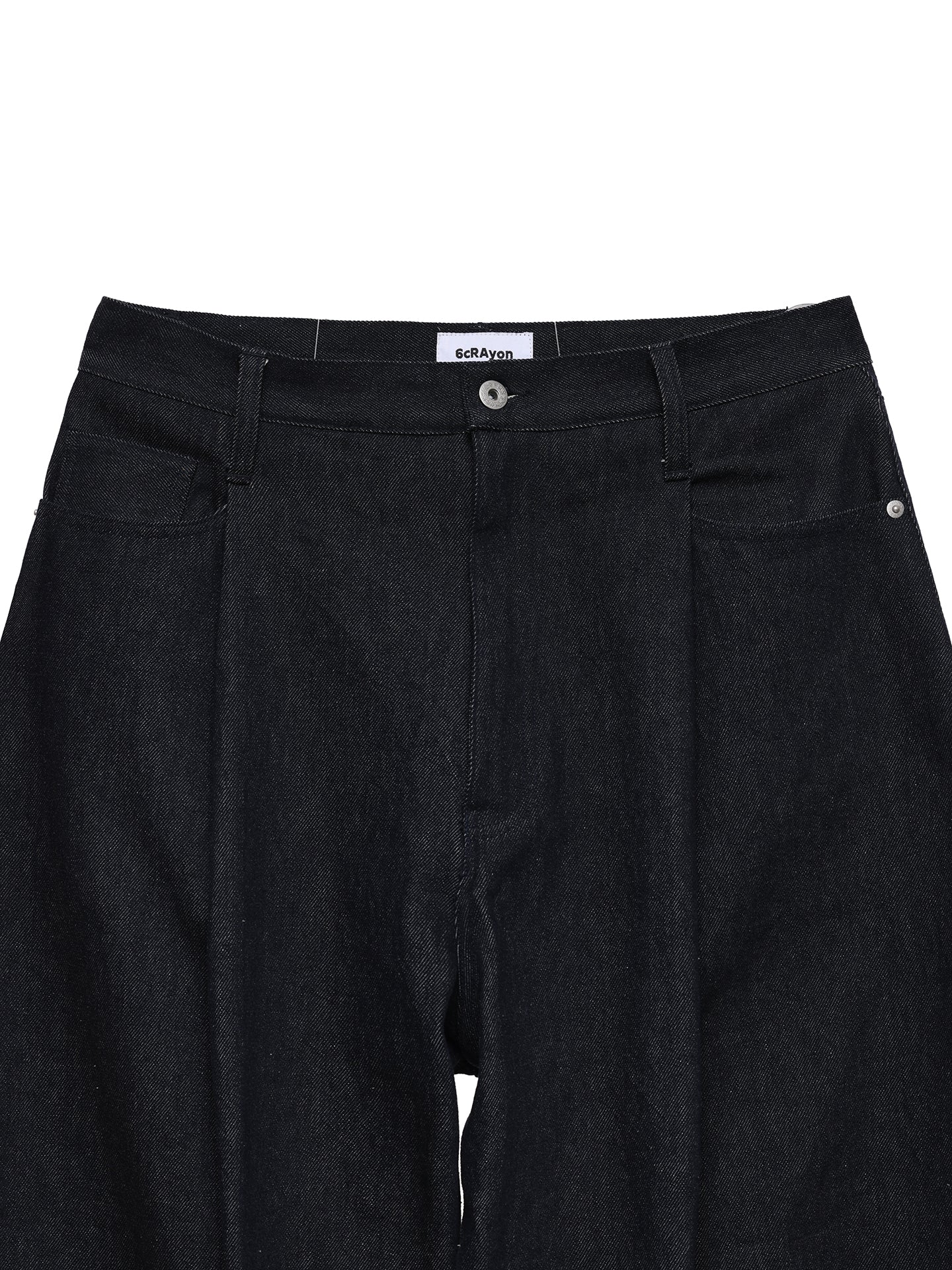 6CRAYON 11.3oz Indigo Blue Non-Fade Wide-Leg Baggy Denim Pants - Image 15