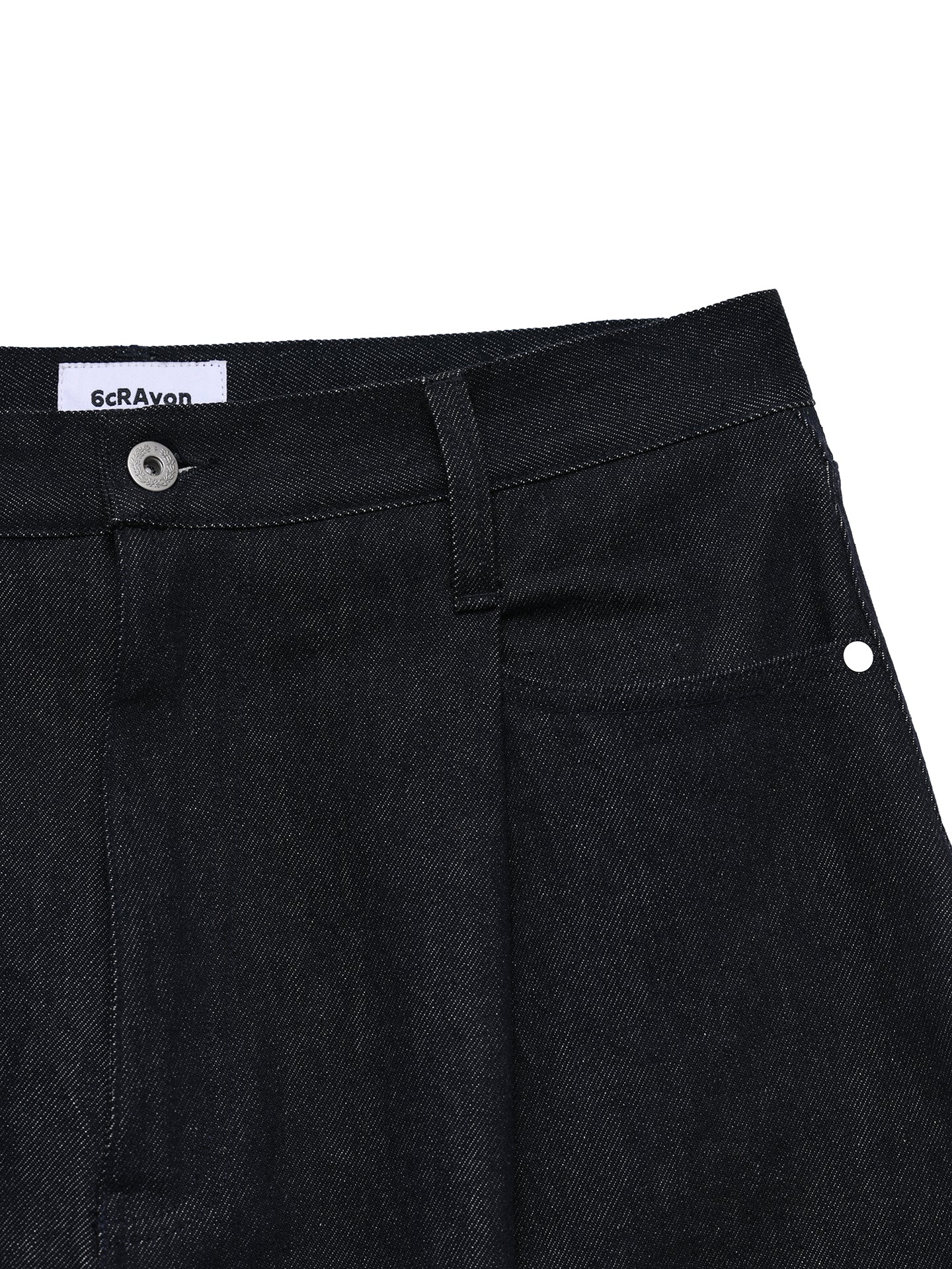 6CRAYON 11.3oz Indigo Blue Non-Fade Wide-Leg Baggy Denim Pants - Image 17