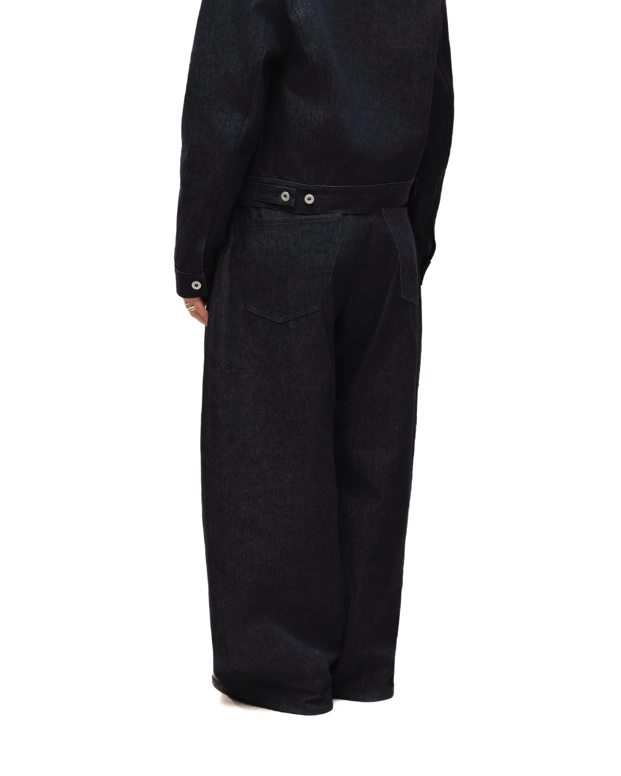 6CRAYON 11.3oz Indigo Blue Non-Fade Wide-Leg Baggy Denim Pants - Image 2