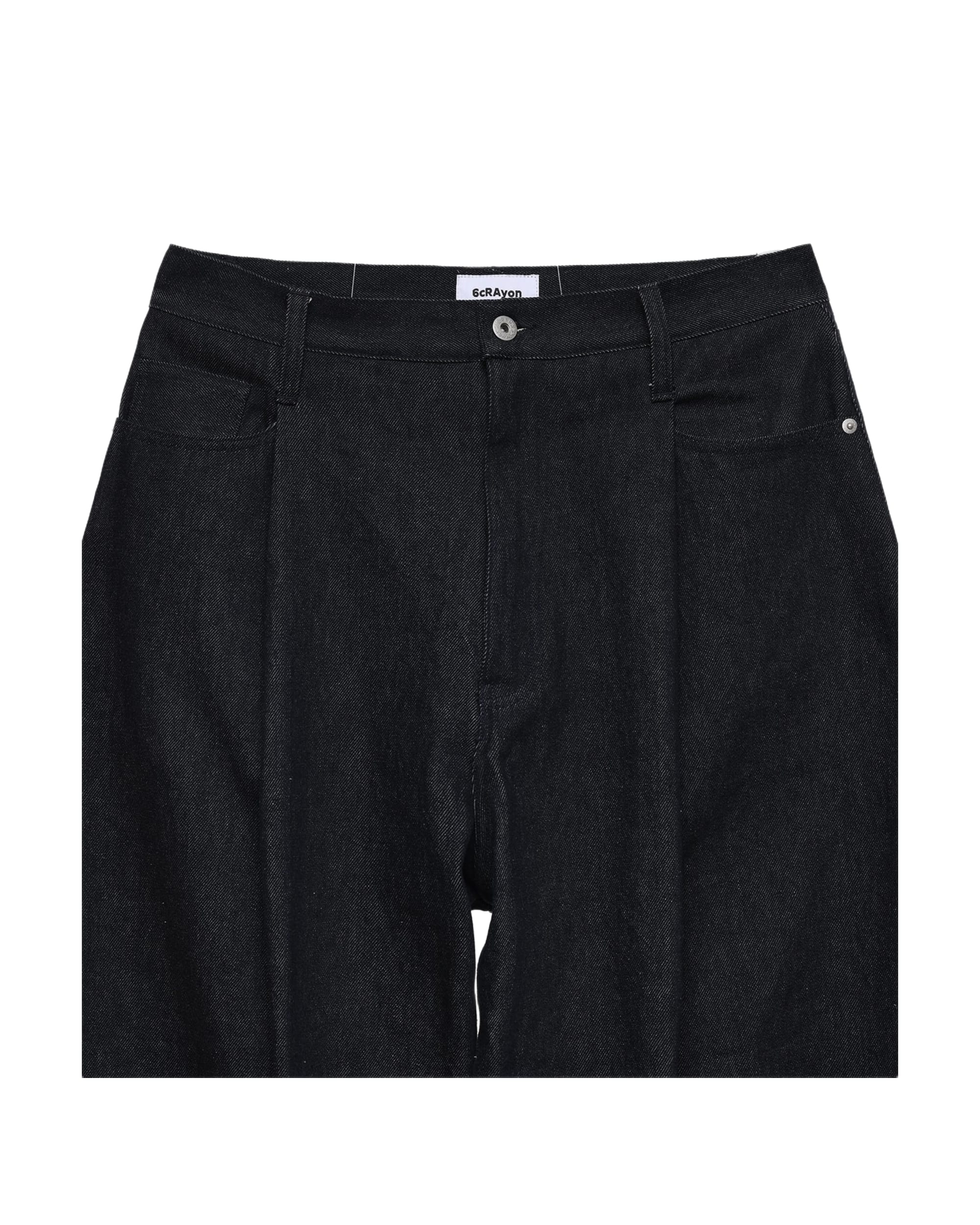 6CRAYON 11.3oz Indigo Blue Non-Fade Wide-Leg Baggy Denim Pants - Image 7