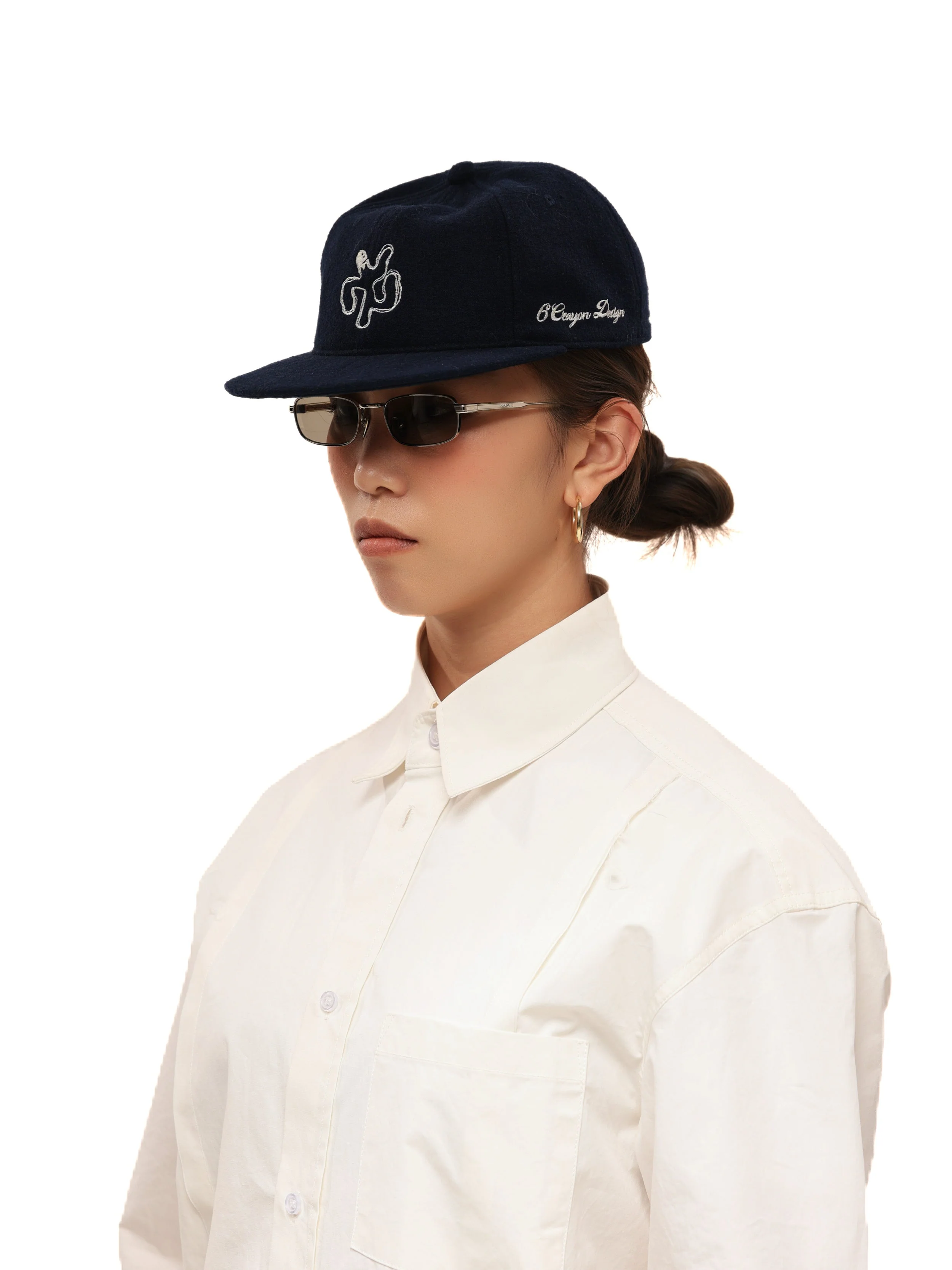 6CRAYON Autumn-Winter Classic Embroidered Wool Blend Six-Panel Baseball Cap - Image 12