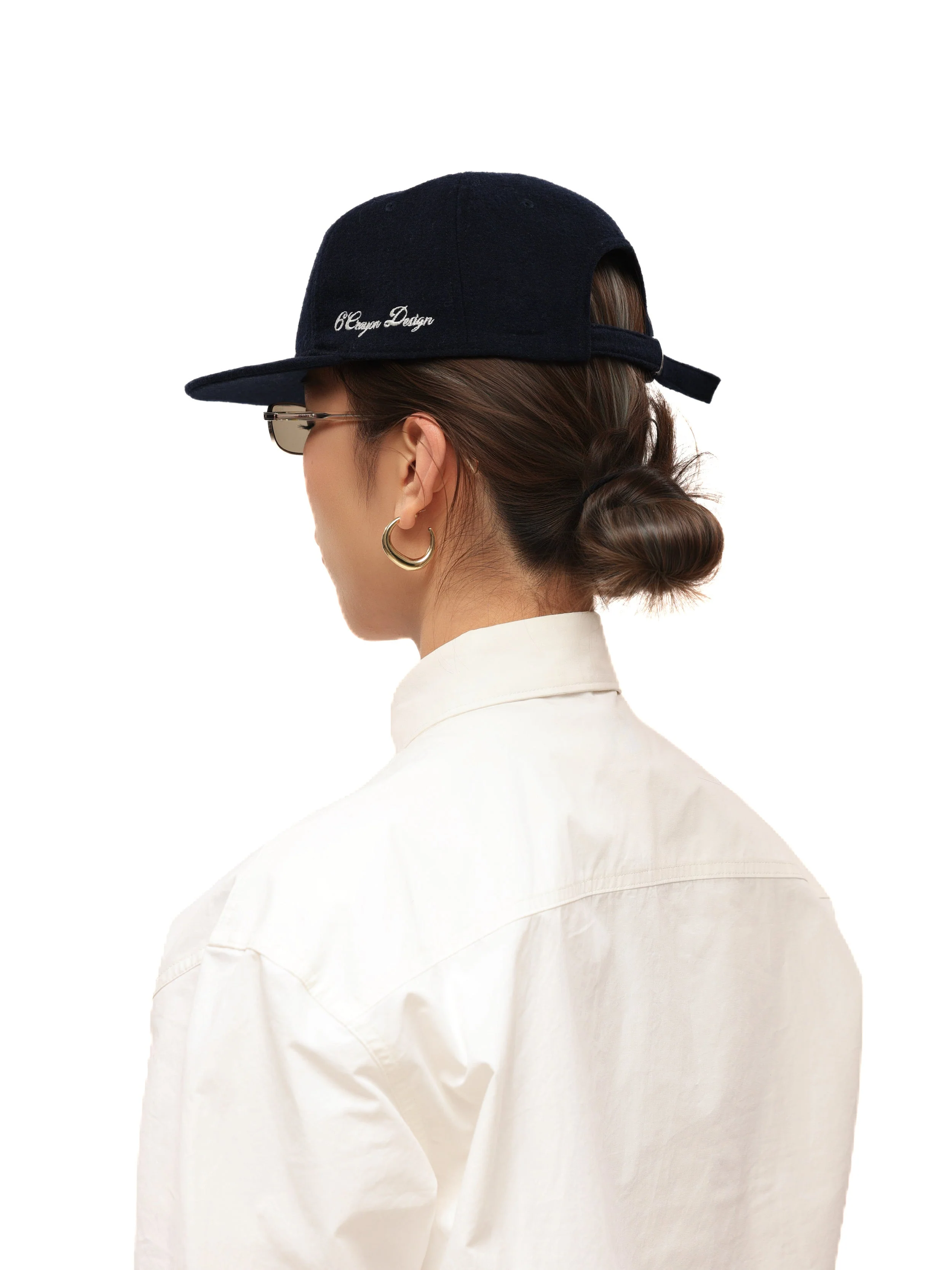 6CRAYON Autumn-Winter Classic Embroidered Wool Blend Six-Panel Baseball Cap - Image 14