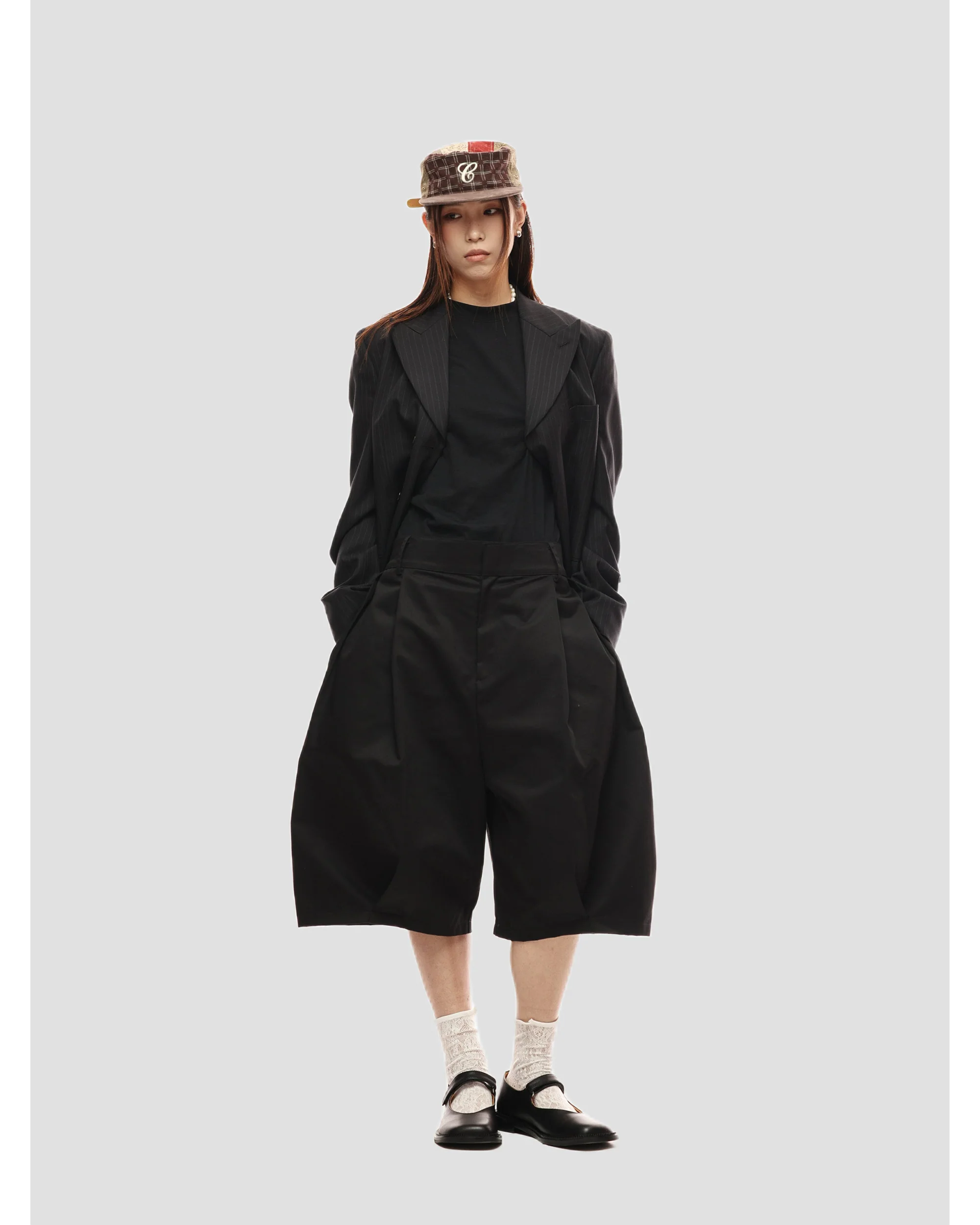 6CRAYON Elastic Waist Wide-Leg Shorts 2.0 – Double Pleated & Loose Fit with Coating - Image 10
