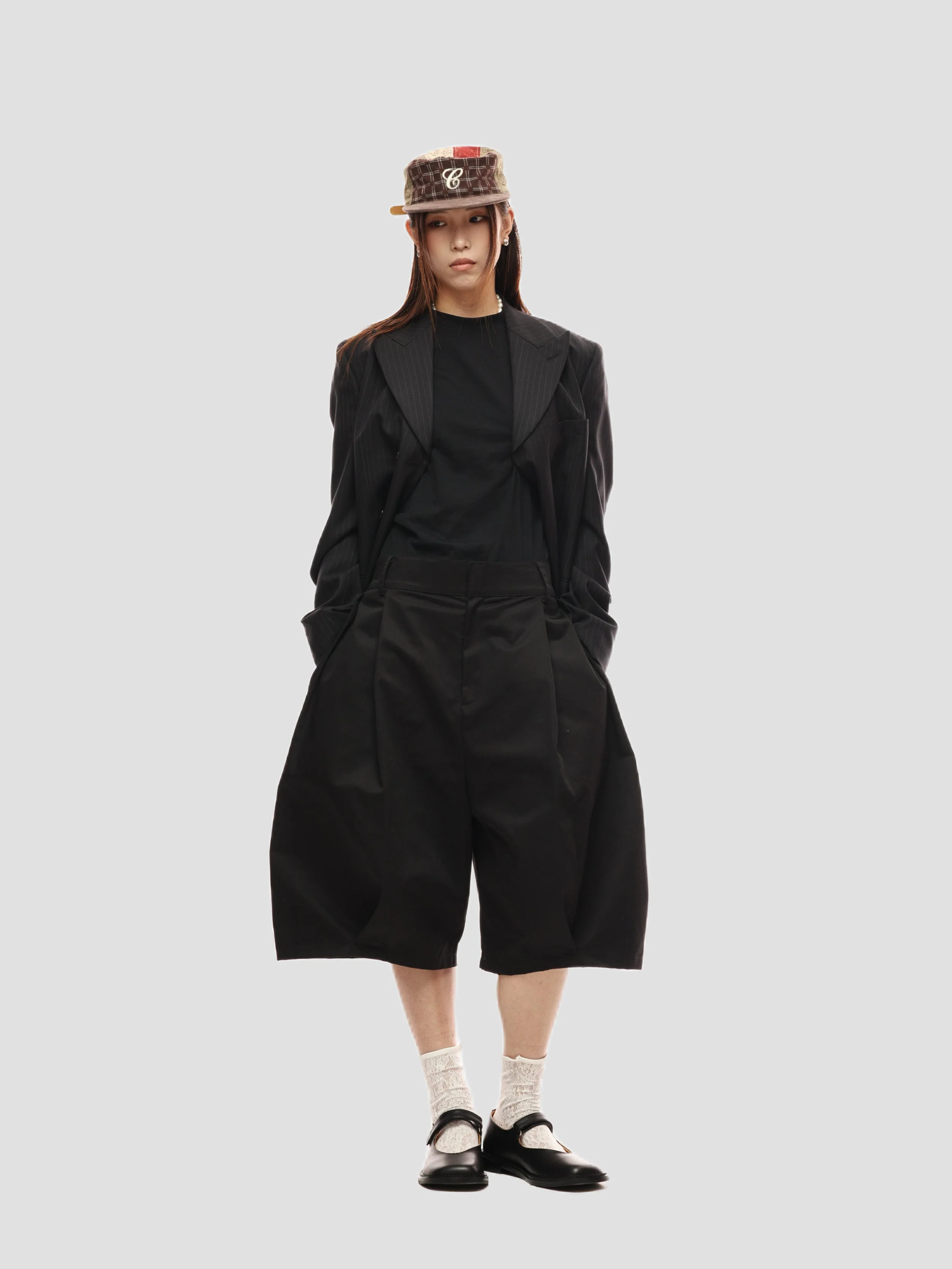 6CRAYON Elastic Waist Wide-Leg Shorts 2.0 – Double Pleated & Loose Fit with Coating - Image 17