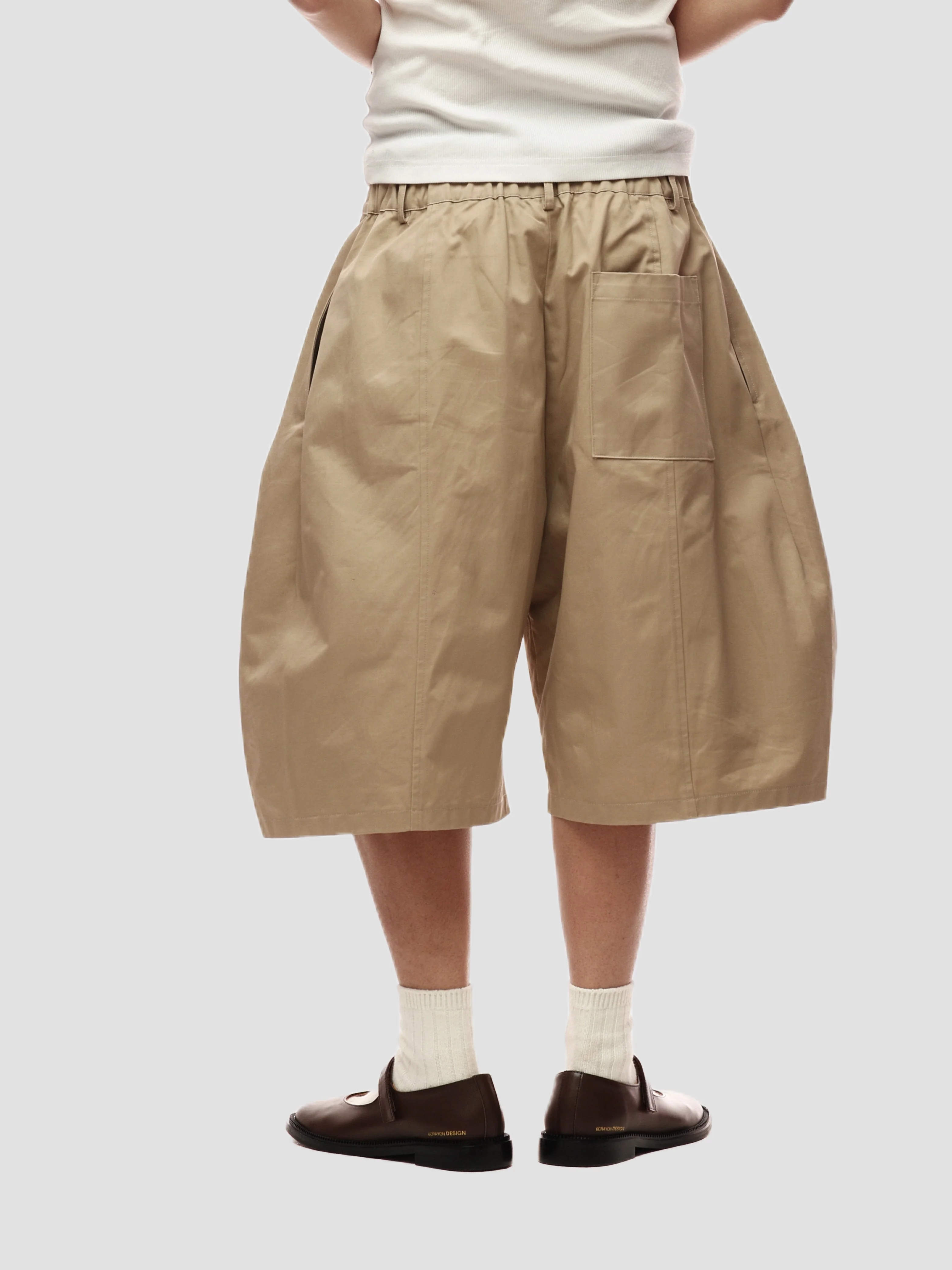 6CRAYON Elastic Waist Wide-Leg Shorts 2.0 – Double Pleated & Loose Fit with Coating - Image 21