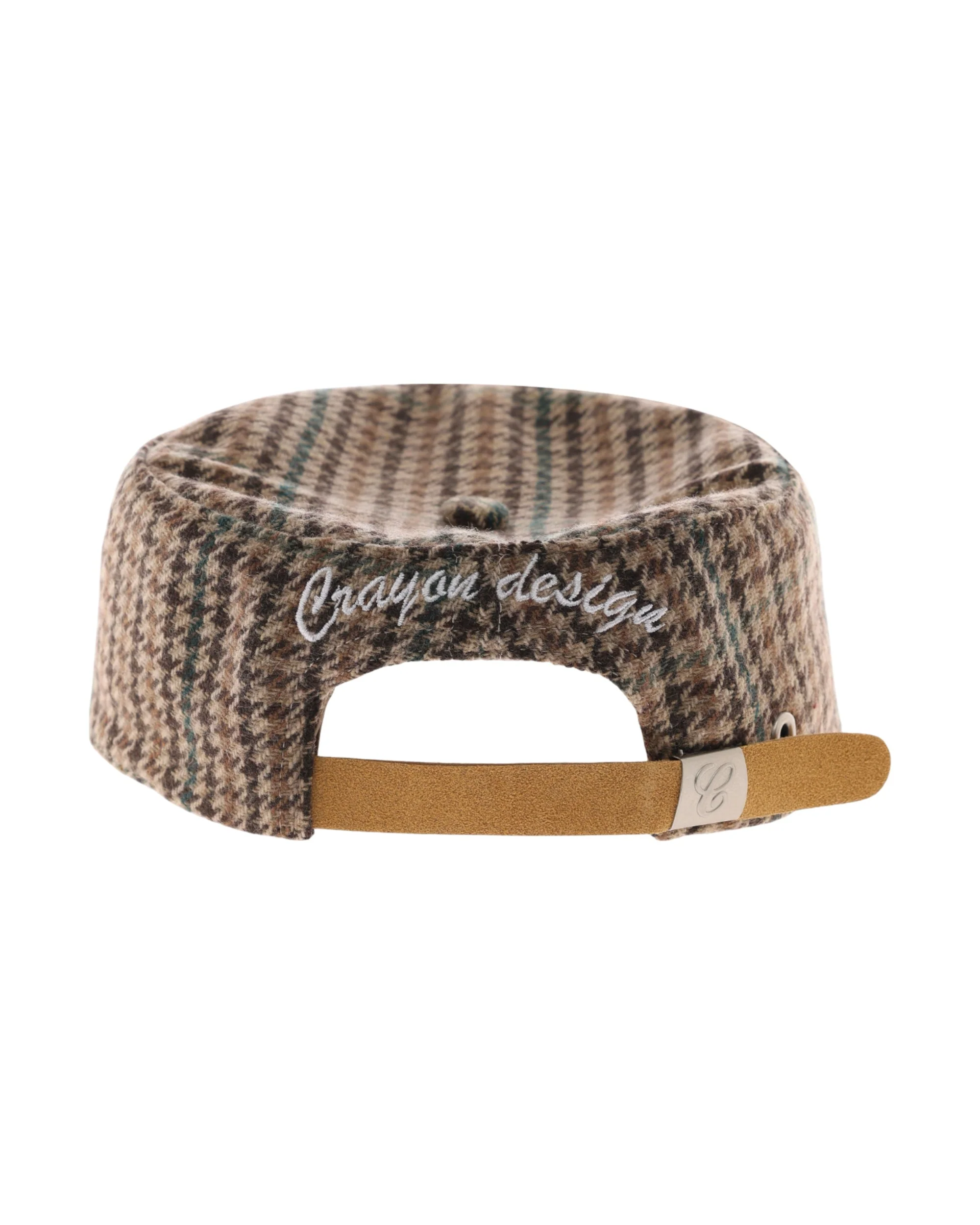 6CRAYON Houndstooth Flat Top Casual Baseball Cap - Image 3