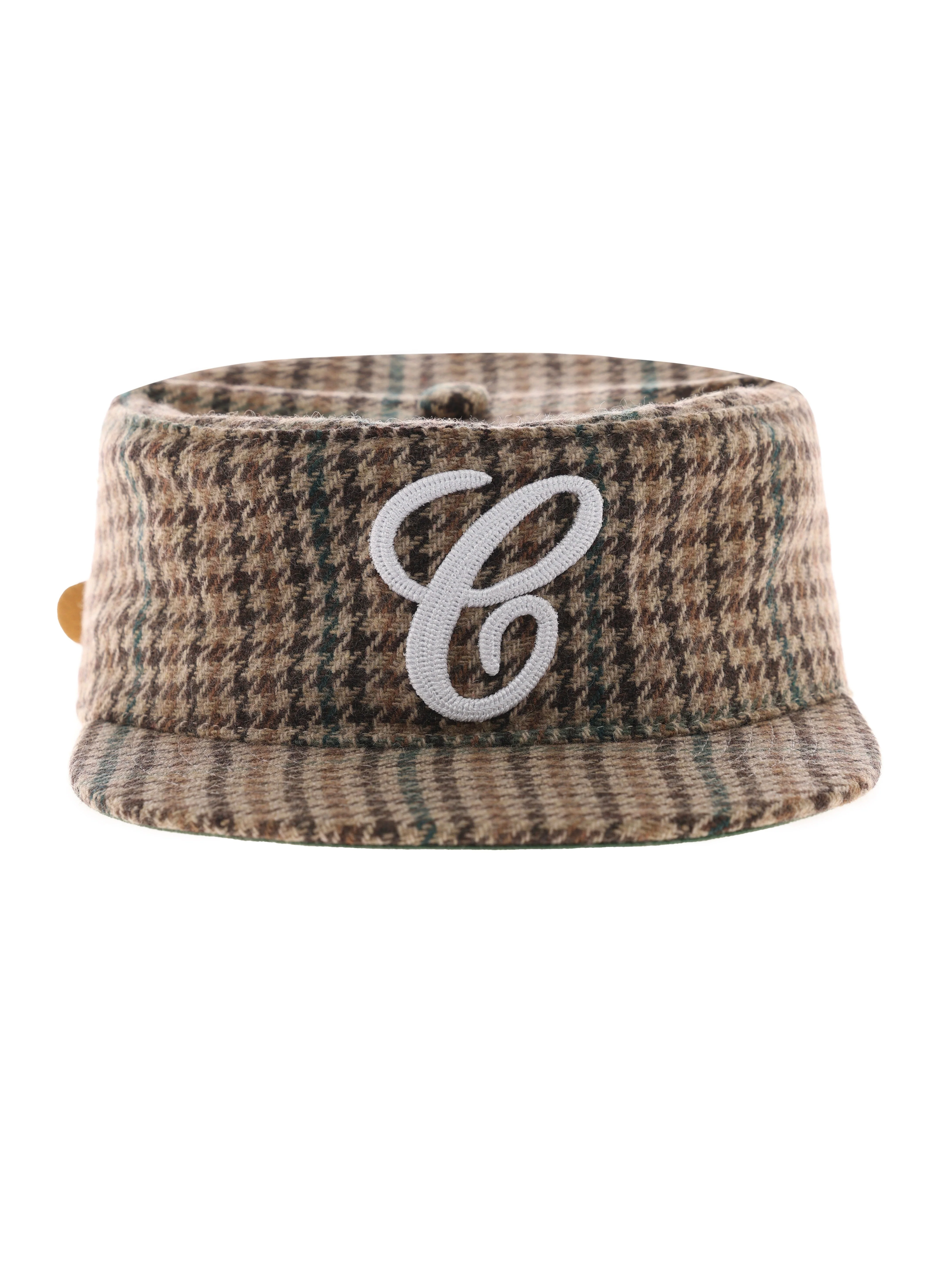 6CRAYON Houndstooth Flat Top Casual Baseball Cap - Image 6