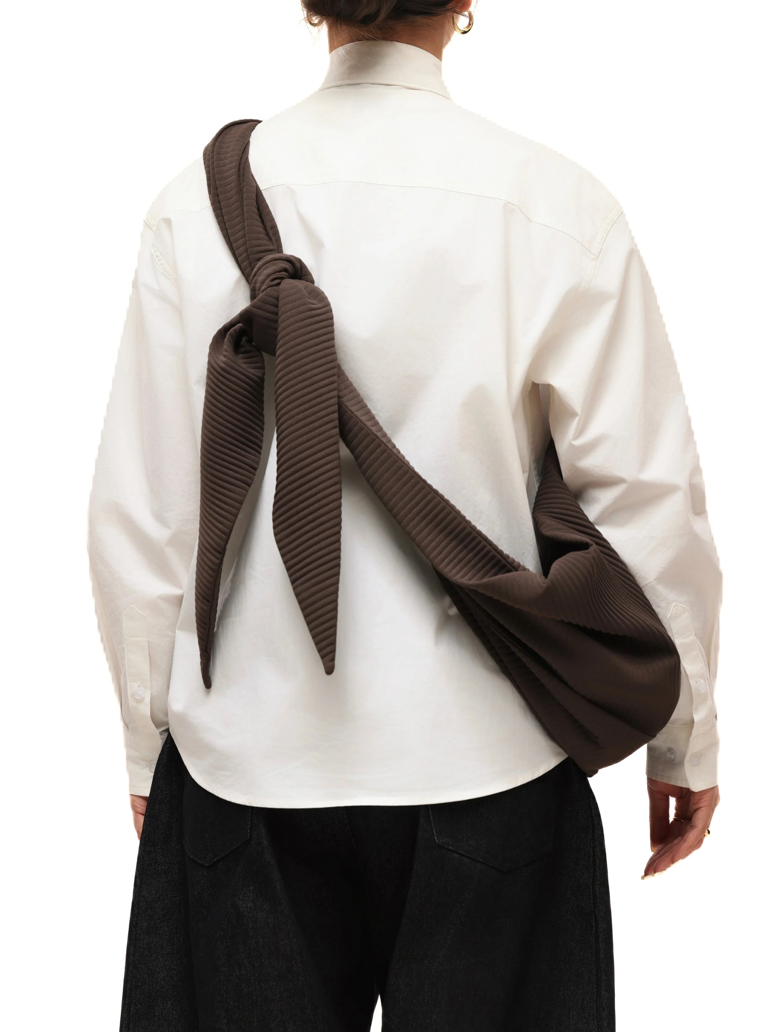 6CRAYON Pleated Adjustable Multi-Function Hobo Bag - Image 10