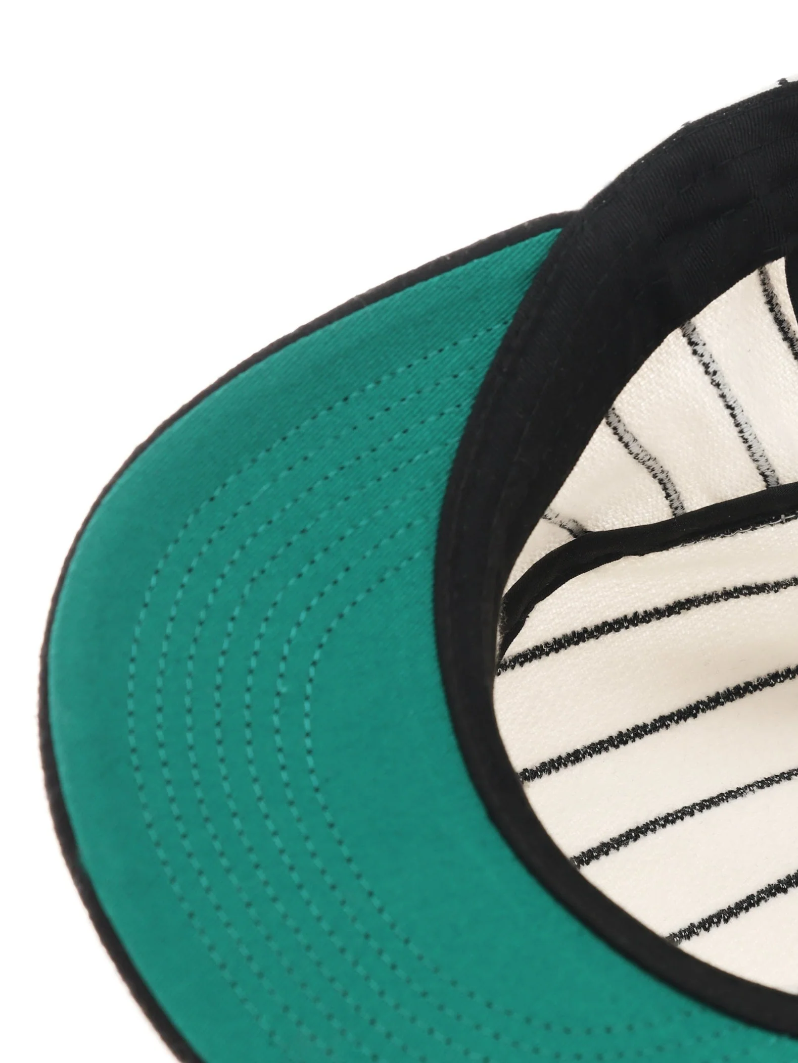 6CRAYON  Retro Flat Top Baseball Cap - Striped Wool Blend with Embroidered Letters - Image 12