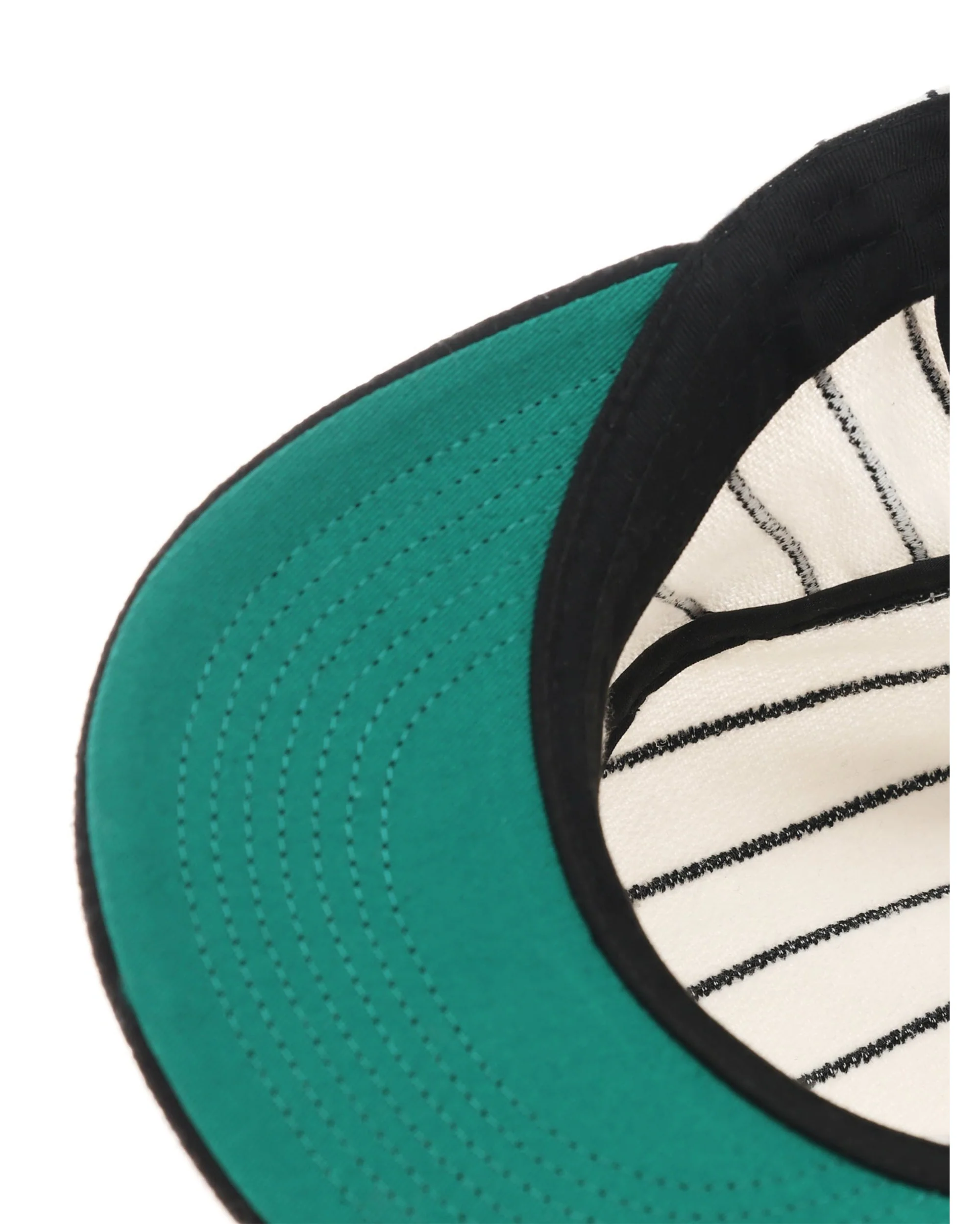 6CRAYON  Retro Flat Top Baseball Cap - Striped Wool Blend with Embroidered Letters - Image 7