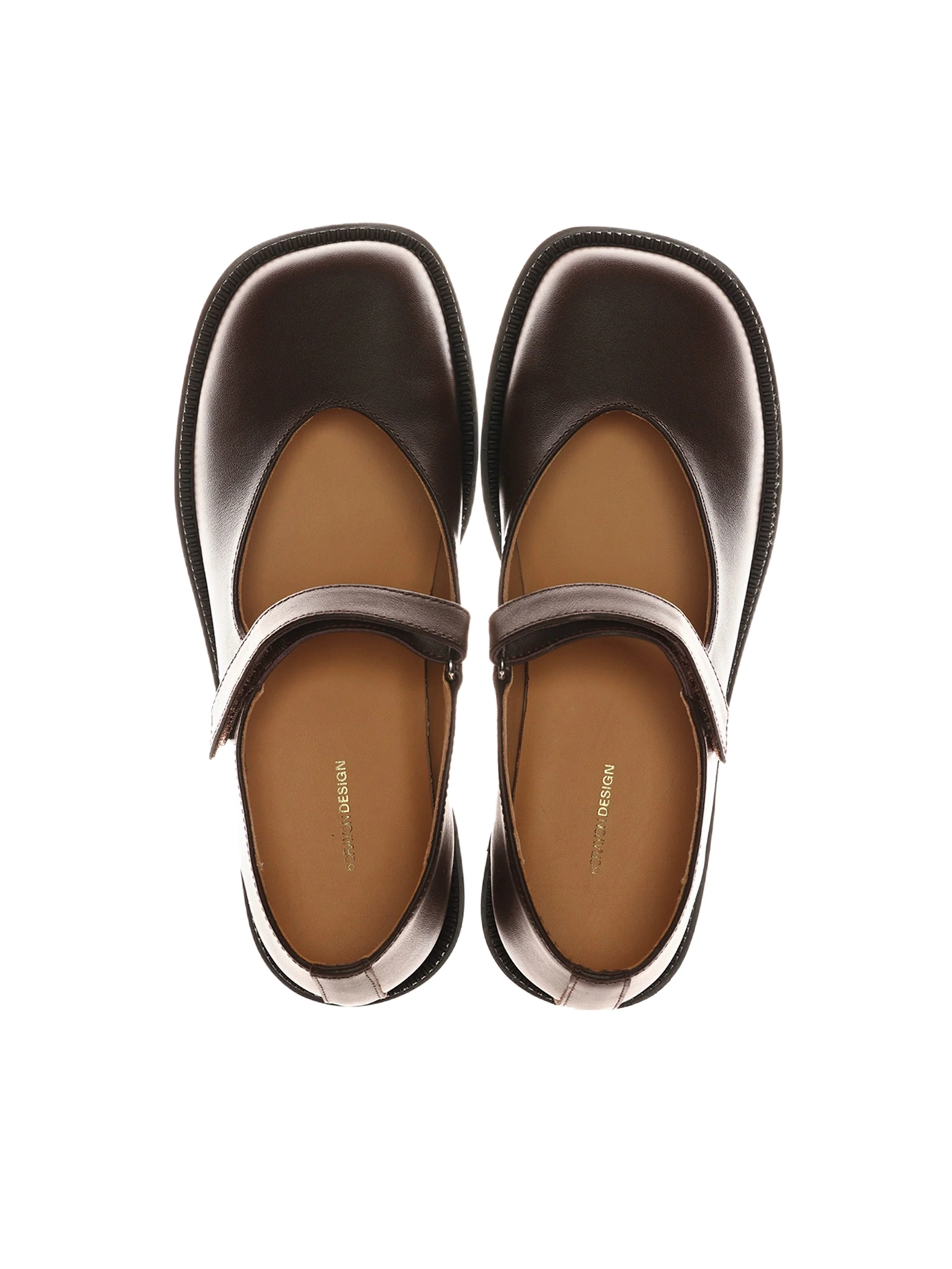6CRAYON Unisex Brown Full-Grain Leather Mary Janes - Image 14