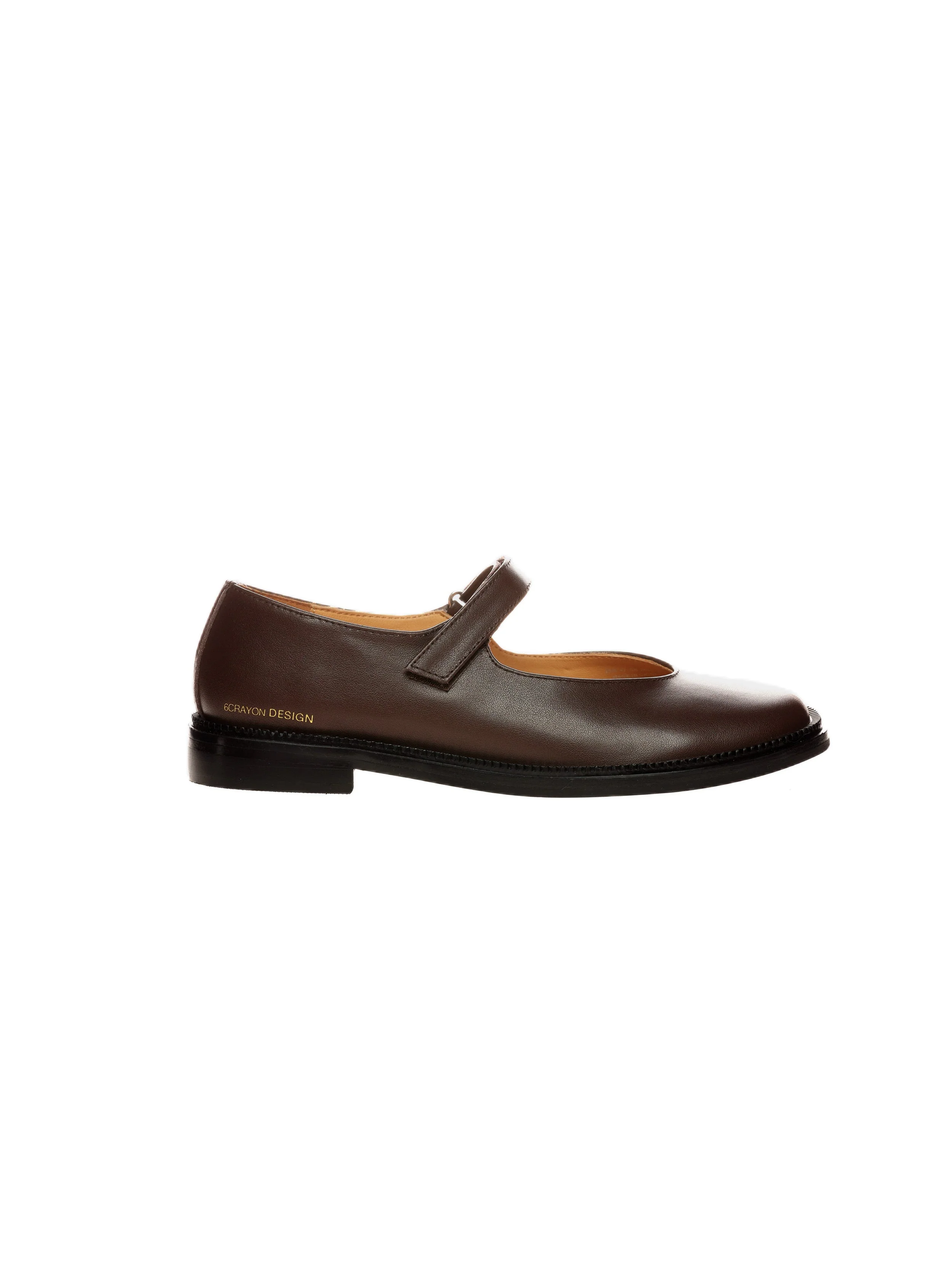 6CRAYON Unisex Brown Full-Grain Leather Mary Janes - Image 16