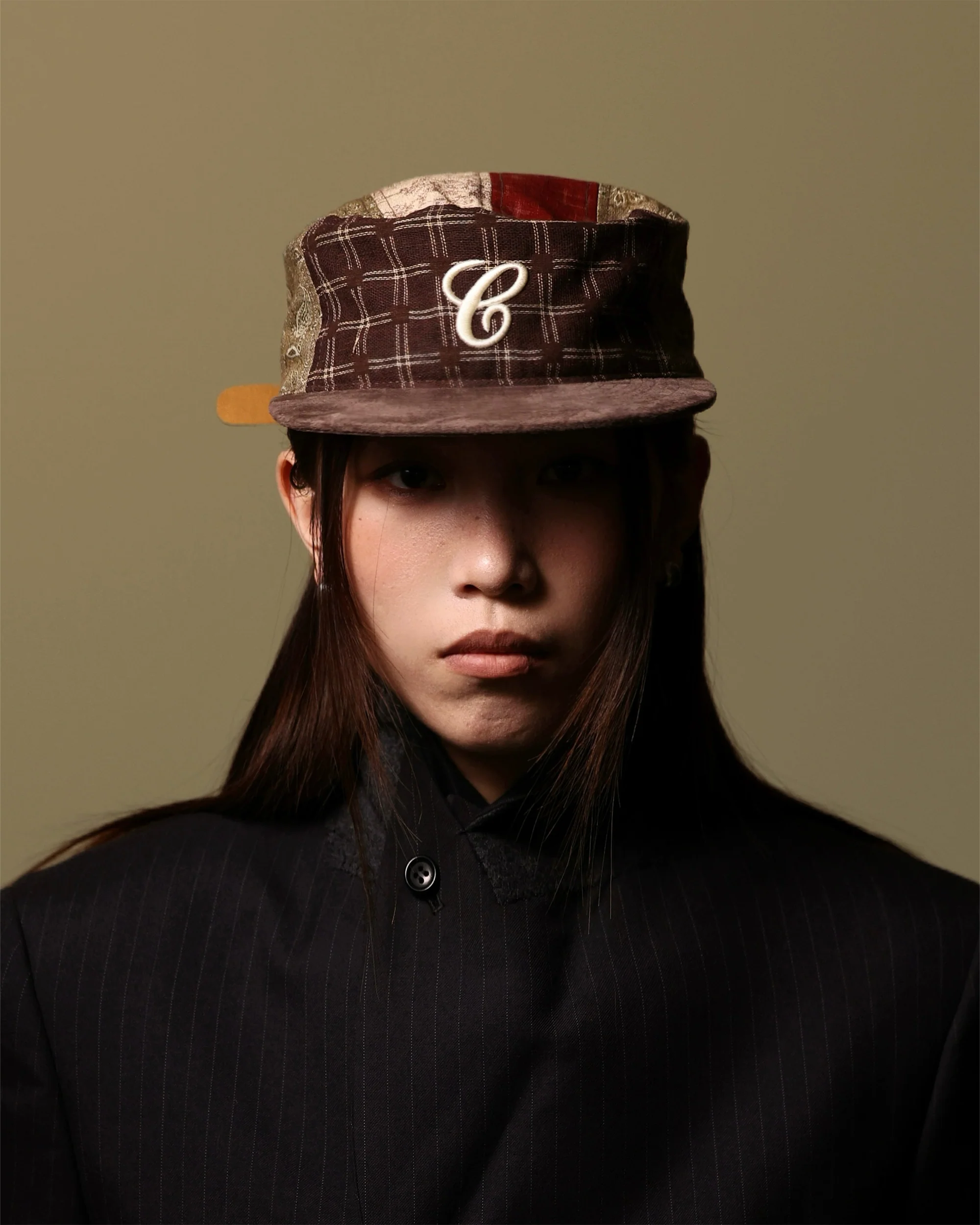 6CRAYON Vintage Patchwork Flat Top Baseball Cap - Image 5
