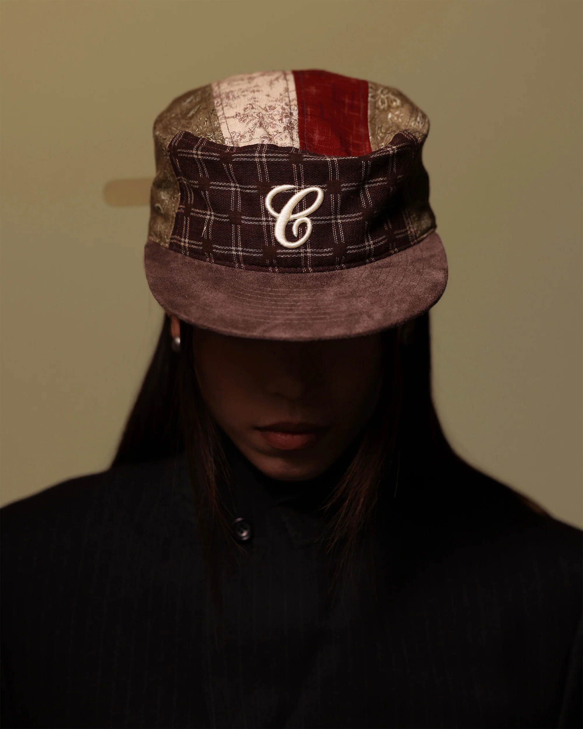 6CRAYON Vintage Patchwork Flat Top Baseball Cap - Image 6