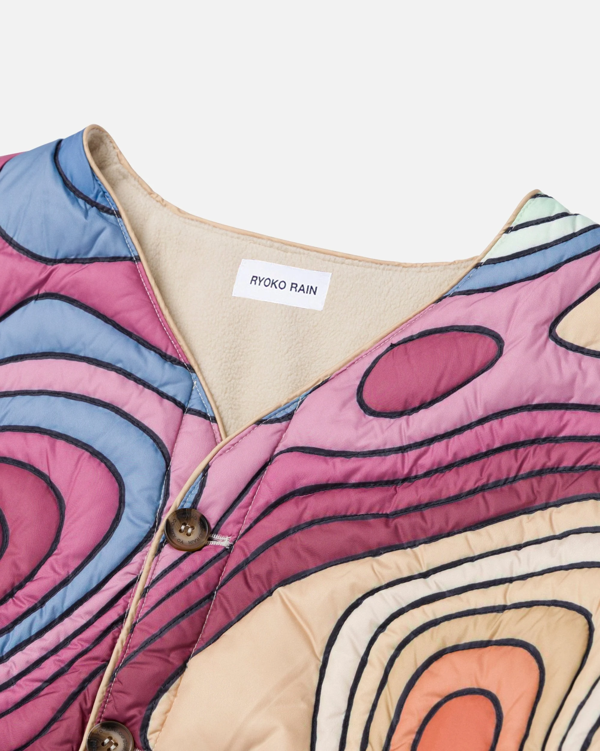 70s QUILTED PUFFER LINER JACKET - Image 5