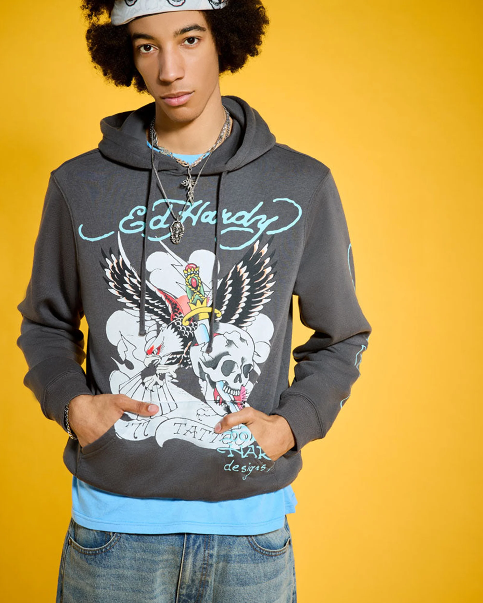 77 Eagle Fleece Pullover Hoodie - Image 3
