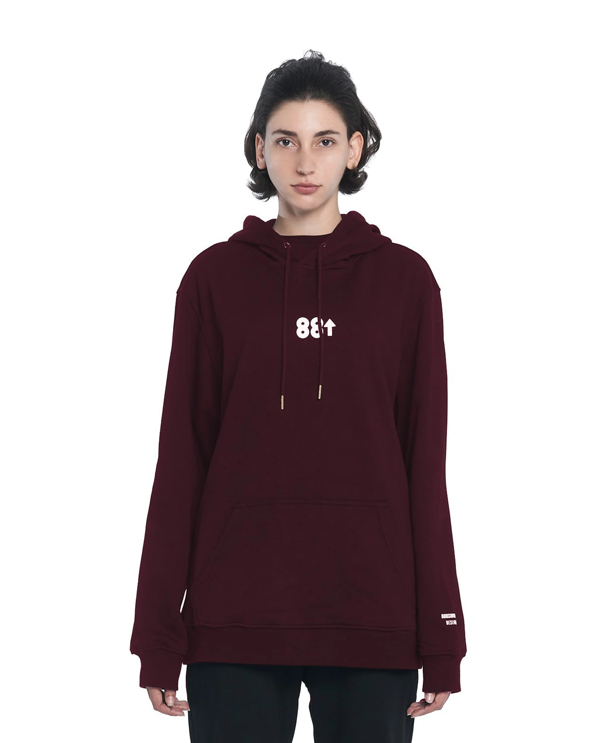 88CORE BURGUNDY HOODIE - Image 3