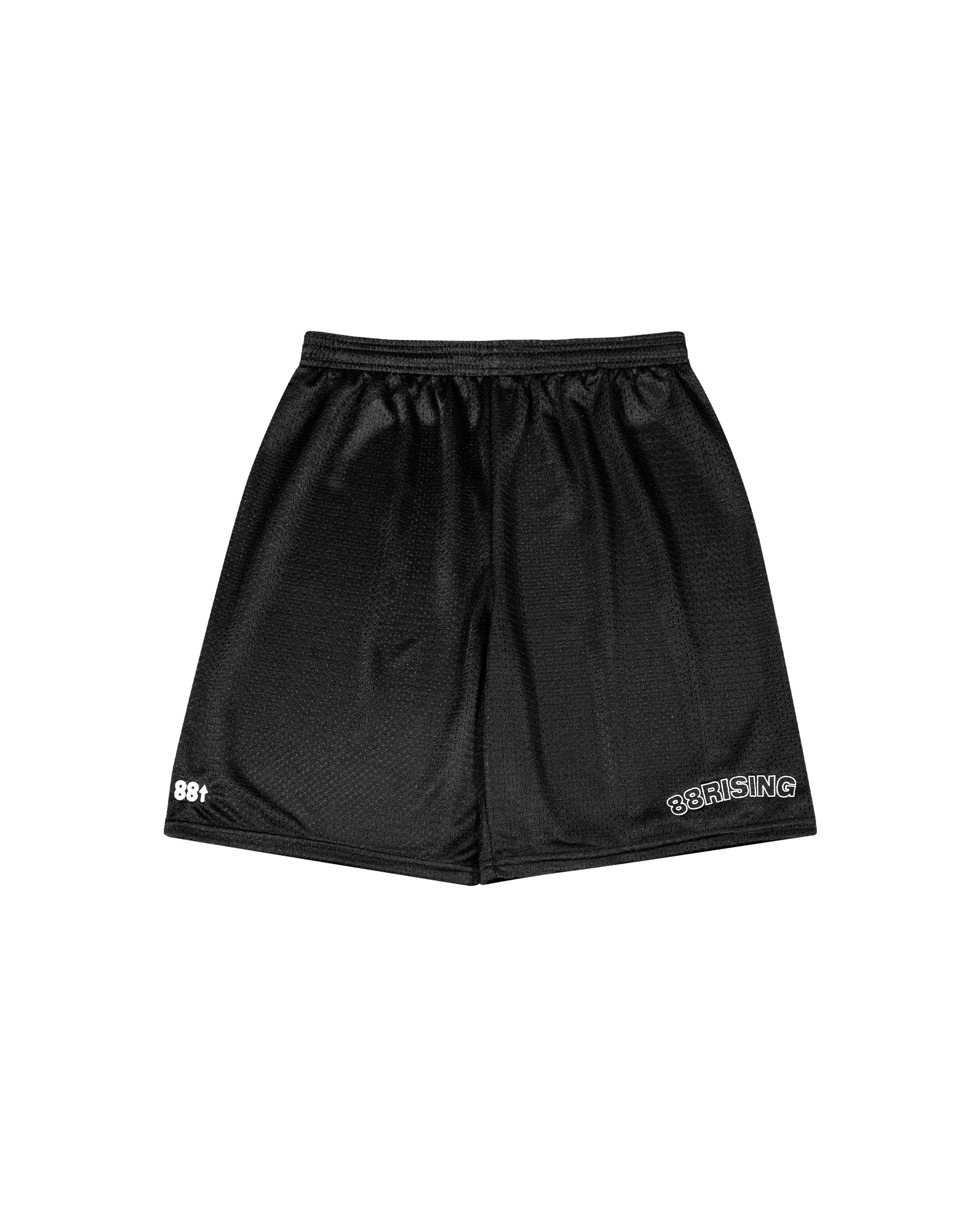 88CORE Embroidered Mesh Shorts - Black