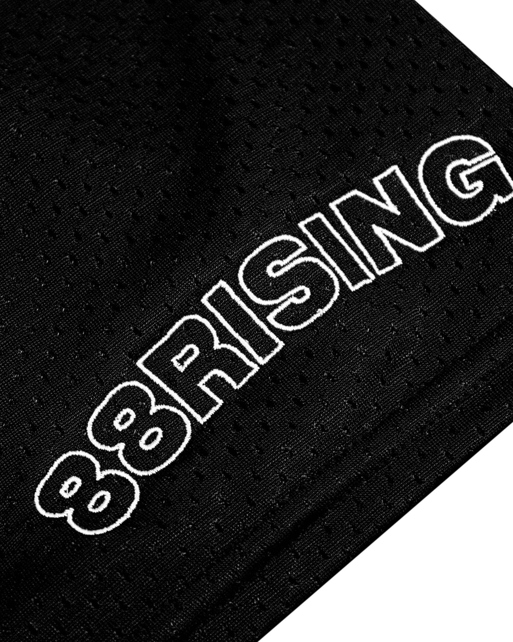 88CORE Embroidered Mesh Shorts - Black - Image 4