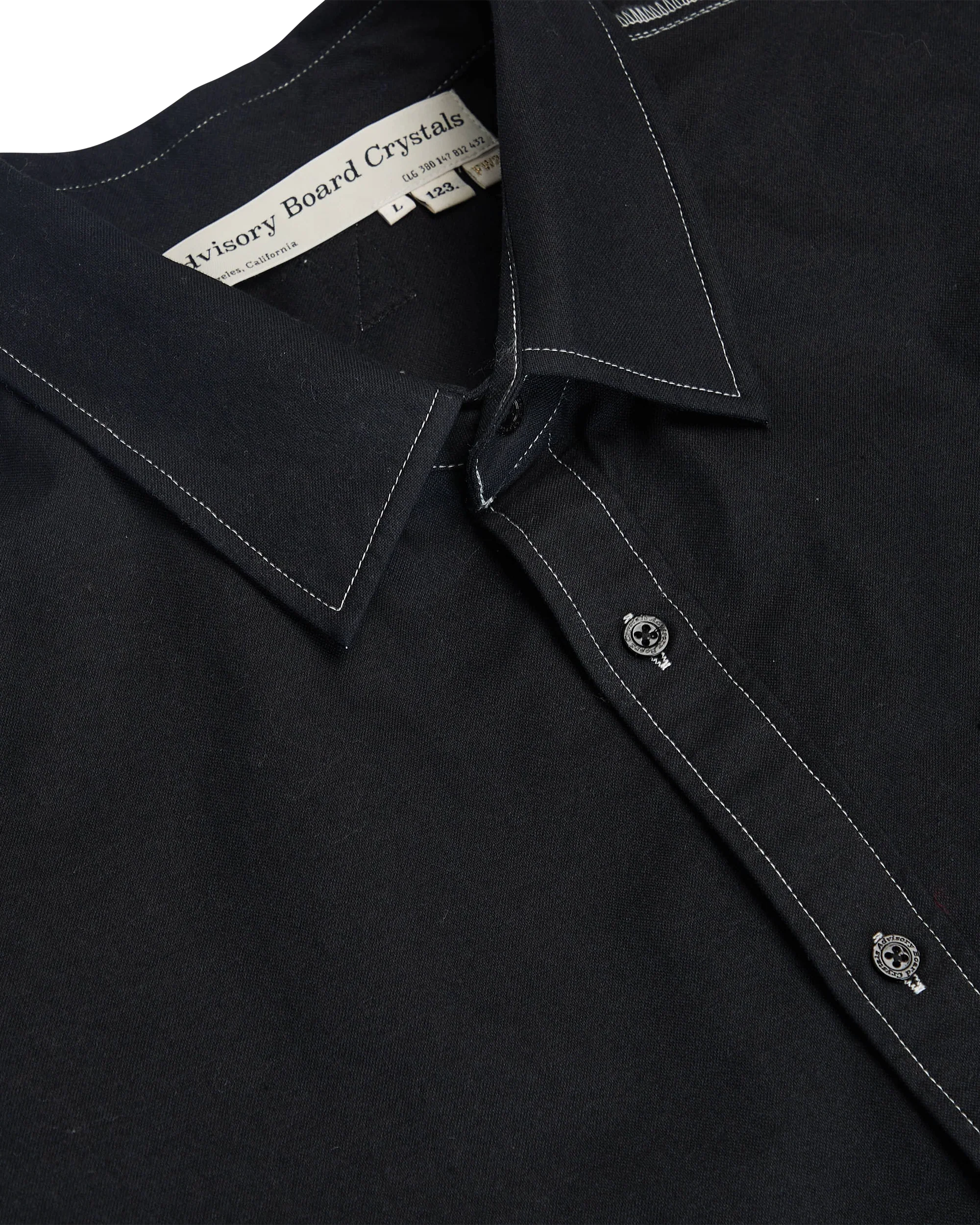 Abc. 123. Silver Hologram Oxford Shirt (Black)- FW24 - Image 3