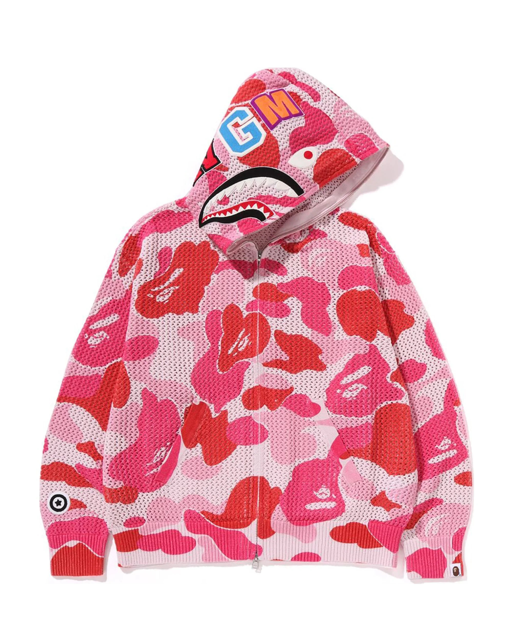 ABC CAMO CROCHET RELAXED FIT SHARK FULL ZIP HOODIE MENS - Image 14