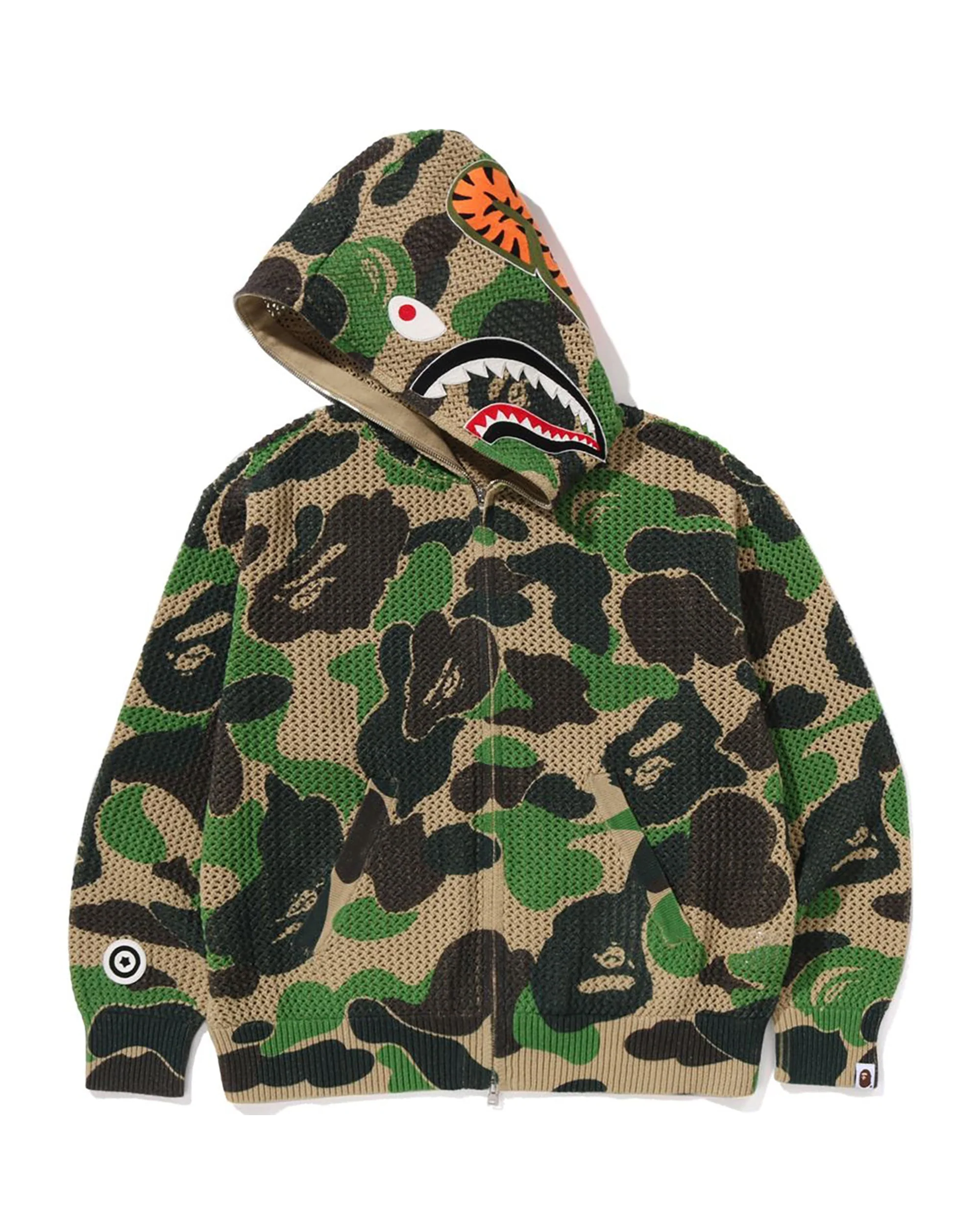 ABC CAMO CROCHET RELAXED FIT SHARK FULL ZIP HOODIE MENS - Image 7
