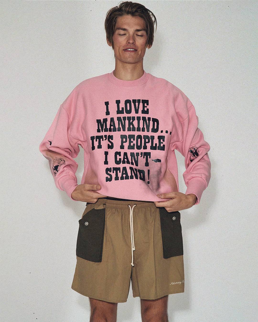 Abc. I Love Mankind But… Sweatshirt- SS25 - Image 2