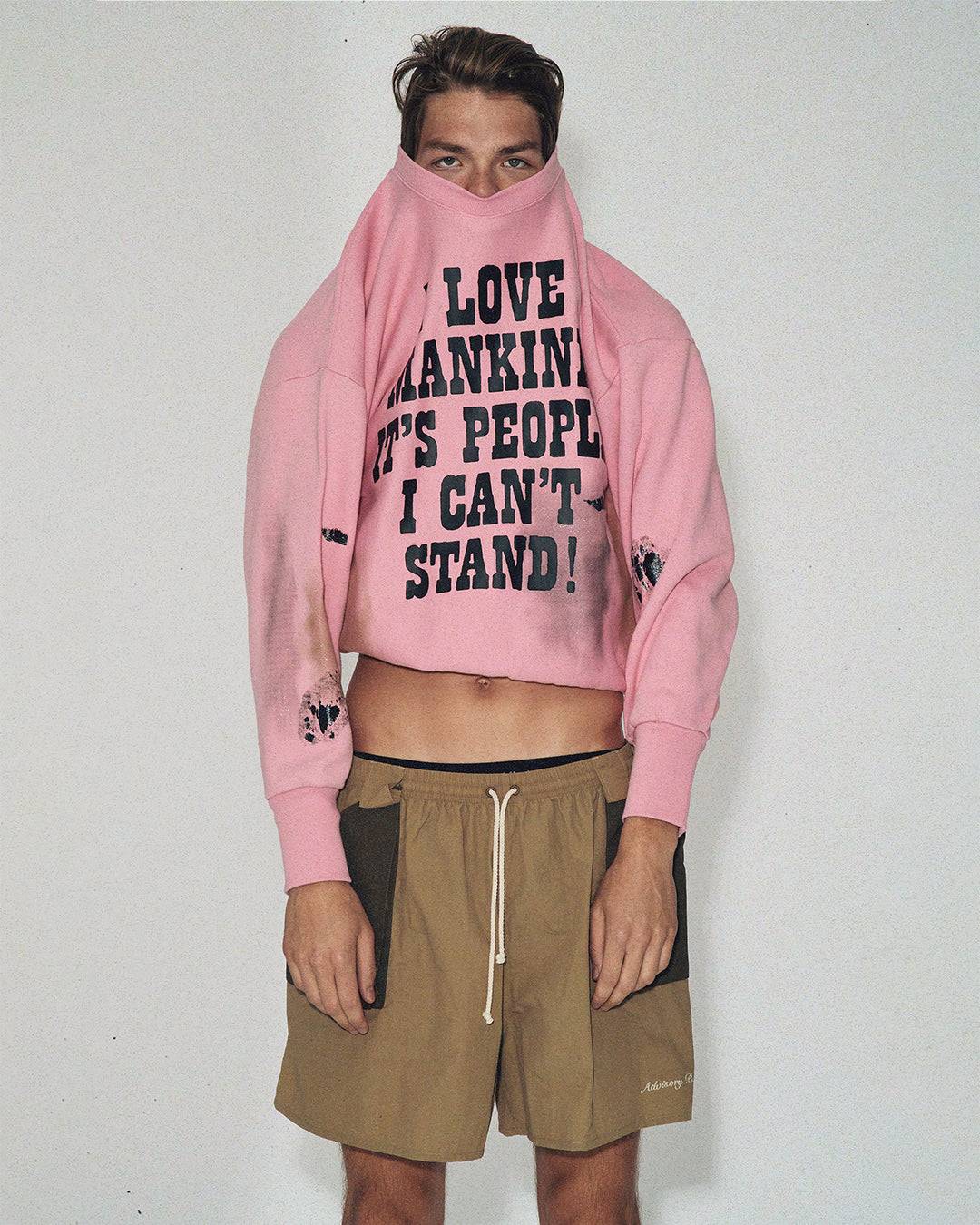 Abc. I Love Mankind But… Sweatshirt- SS25 - Image 5