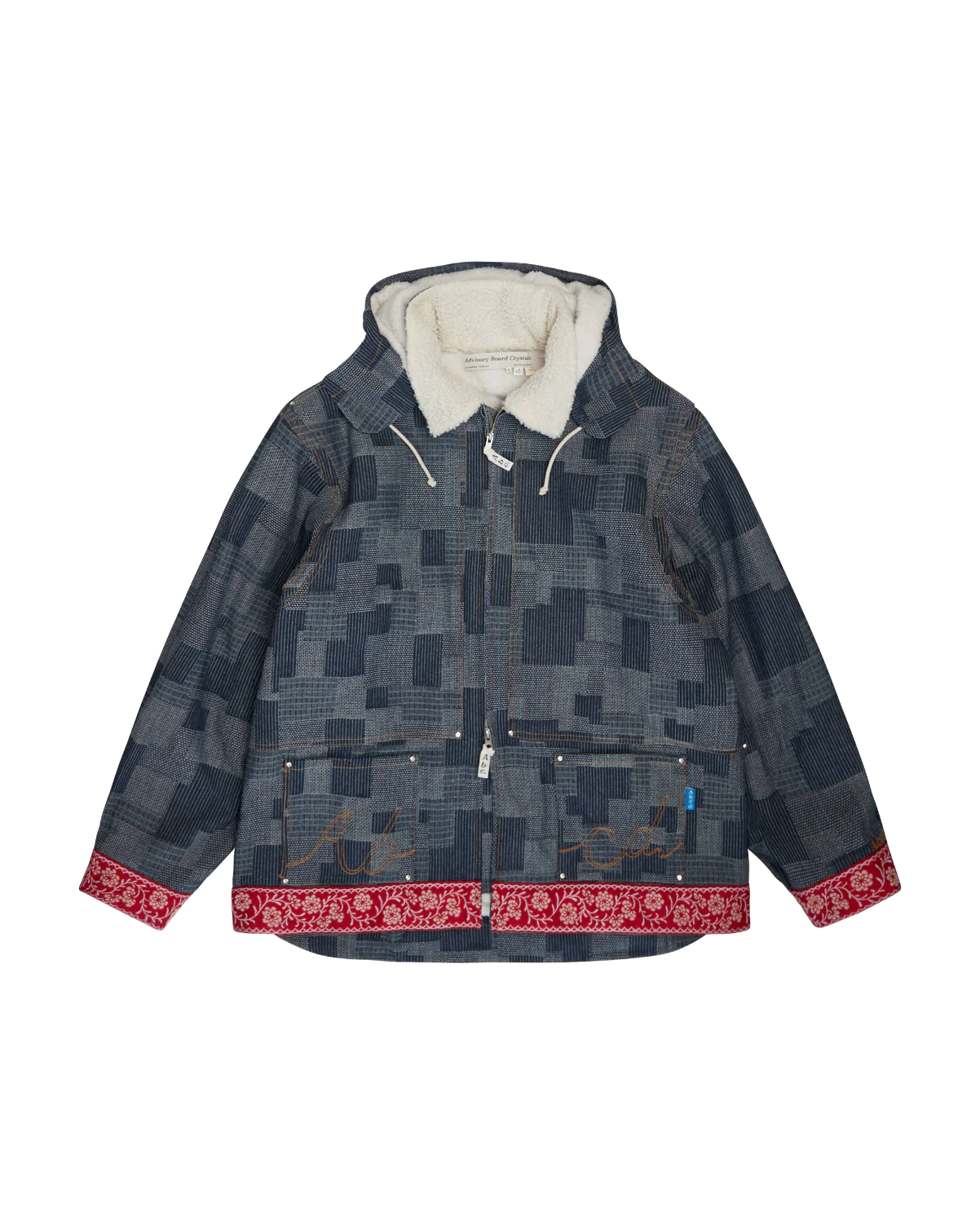 Abcd. Patchwork Crystal Rivet Denim Coat- FW24