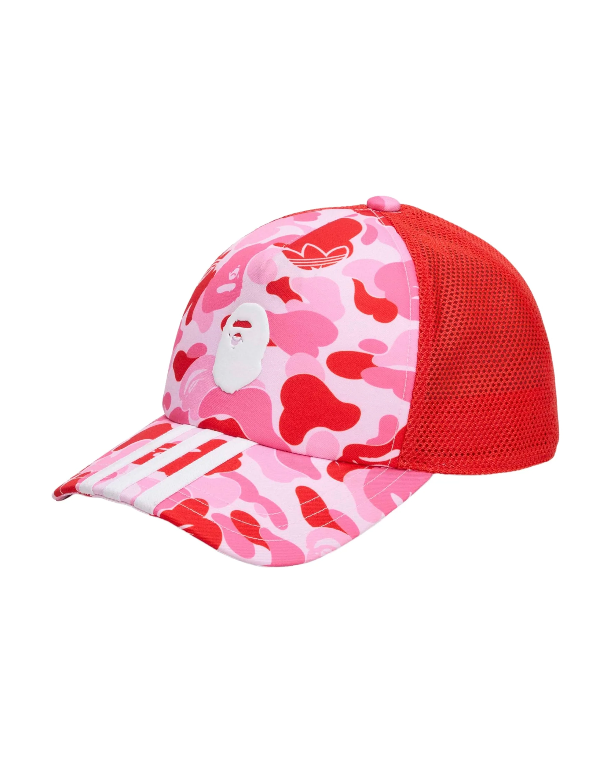 adidas x BAPE Trucker Cap - Pink Camo/Red