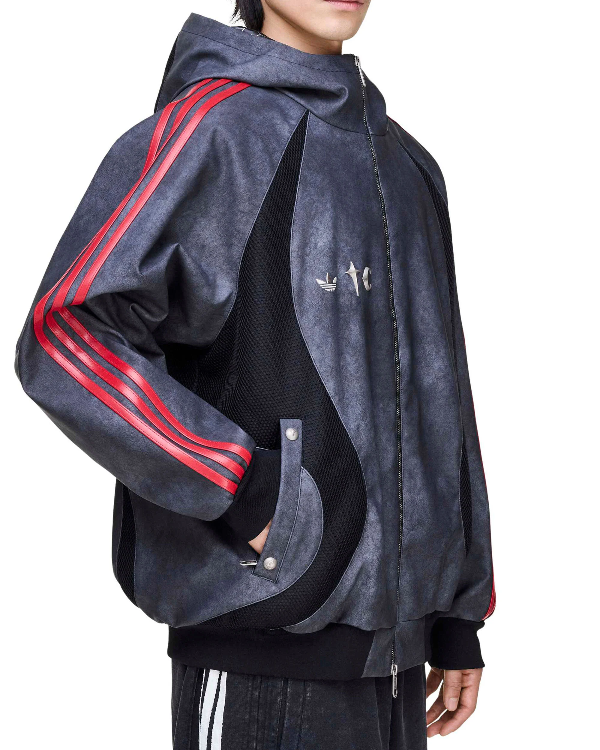 ADIDAS X THUG CLUB TEAMGEIST FAUX LEATHER JACKET - Image 7