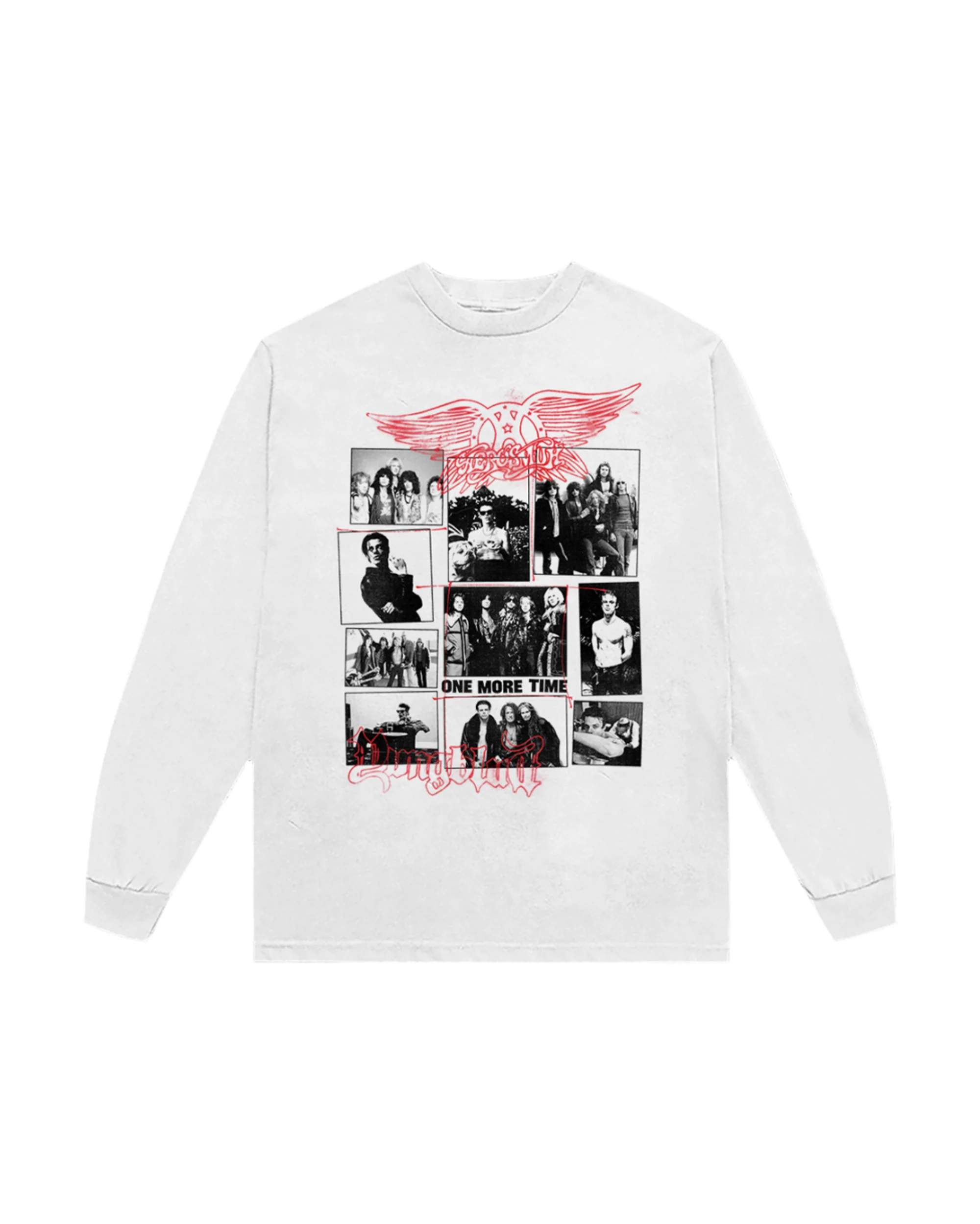 Aerosmith & YUNGBLUD - One More Time White Longsleeve T-Shirt