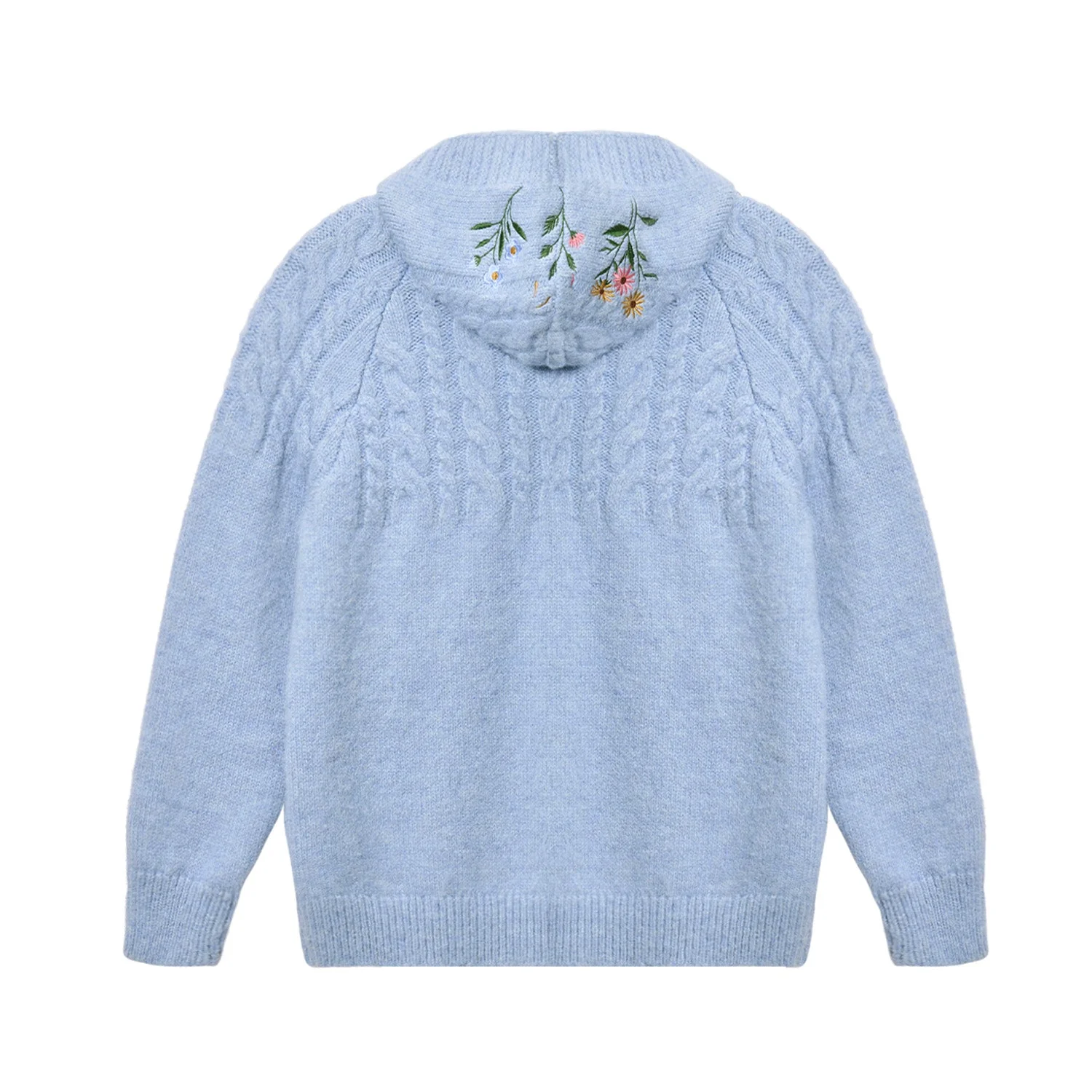 (AFGK) Embroidered Knit Hooded Cardigan - Image 20
