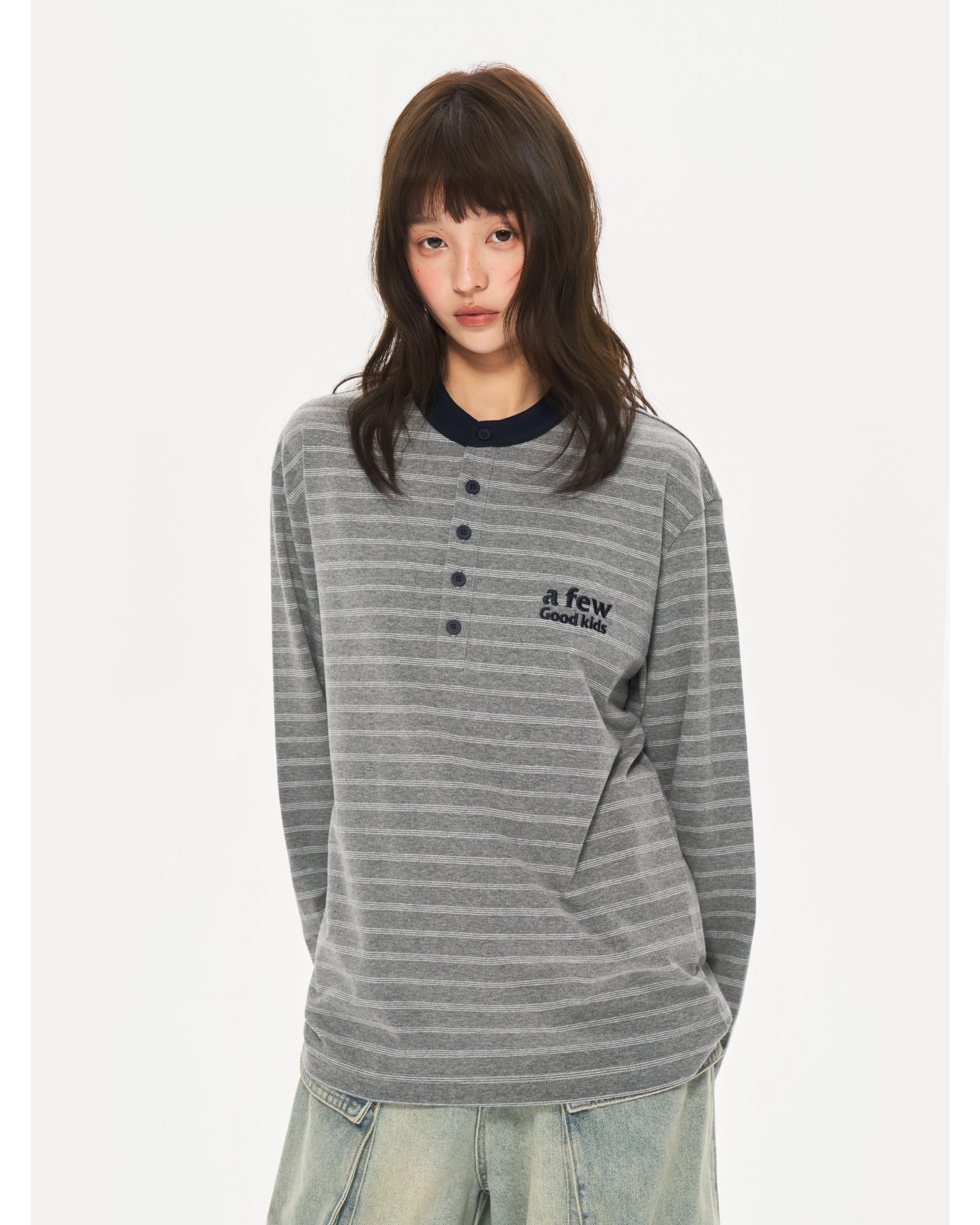 (AFGK) Striped Henley Shirt - Image 4